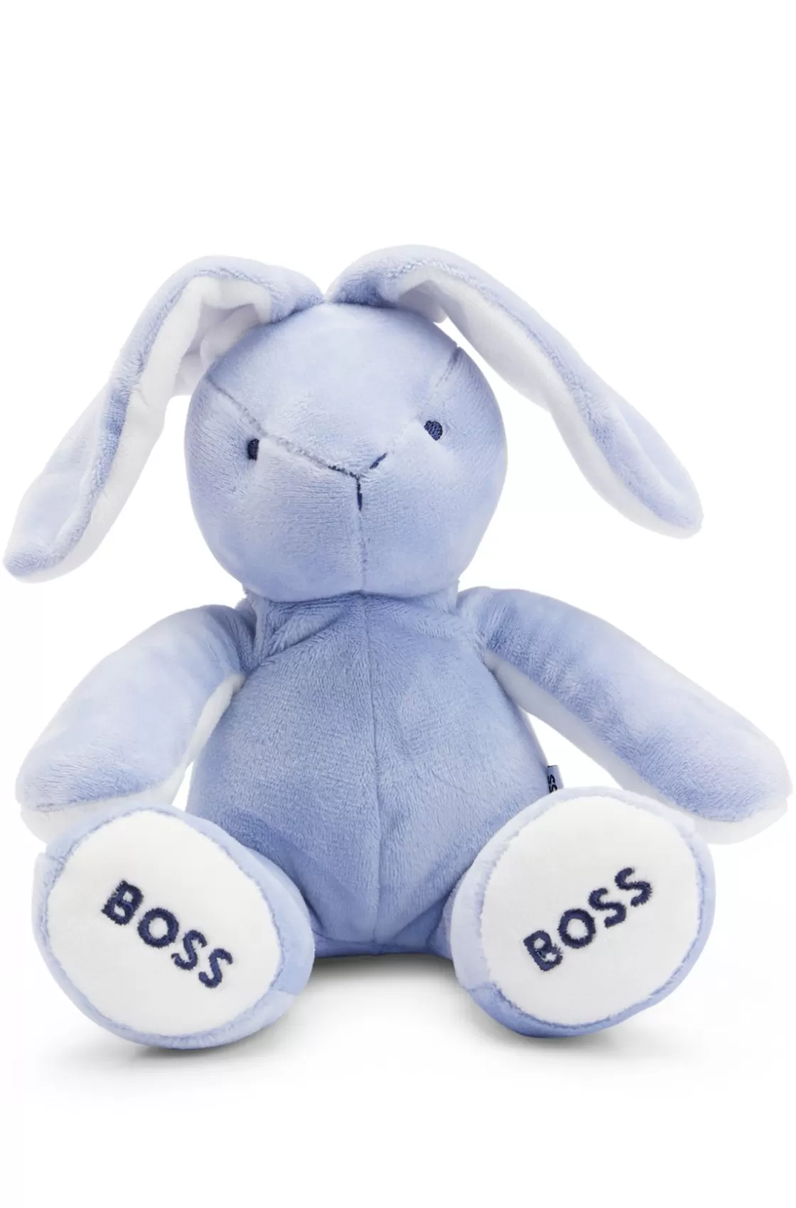 HUGO BOSS Baby Faux-fur Cuddly Toy With Embroidered Logos Light Blue Best