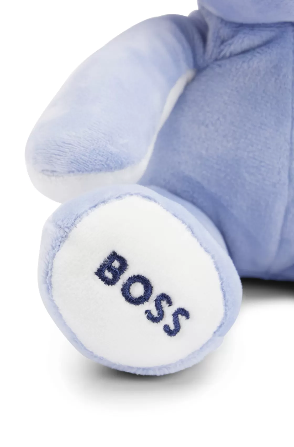 HUGO BOSS Baby Faux-fur Cuddly Toy With Embroidered Logos Light Blue Best