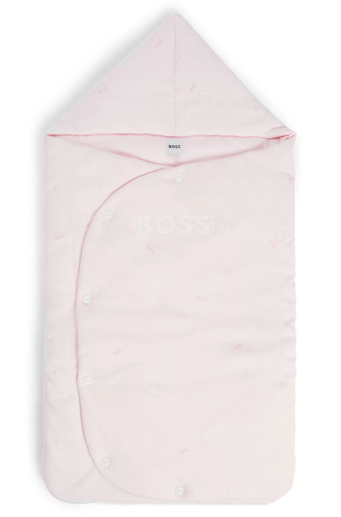 HUGO BOSS Baby Nest In Printed Cotton With Embroidered Logo light pink New