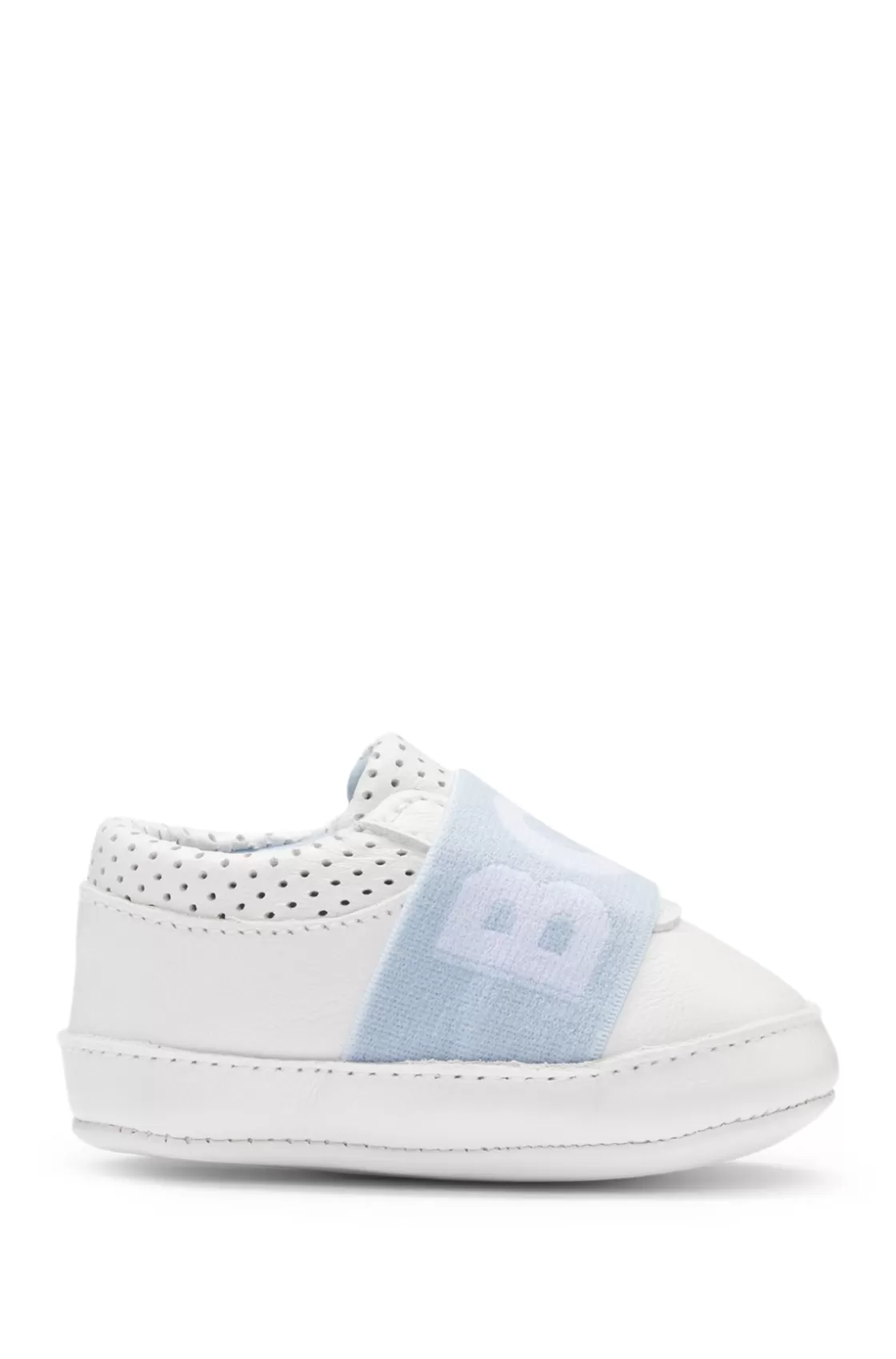 HUGO BOSS Baby Shoes In Leather With Branded Strap White Cheap