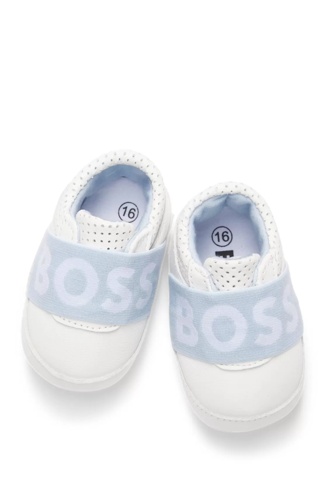 HUGO BOSS Baby Shoes In Leather With Branded Strap White Cheap