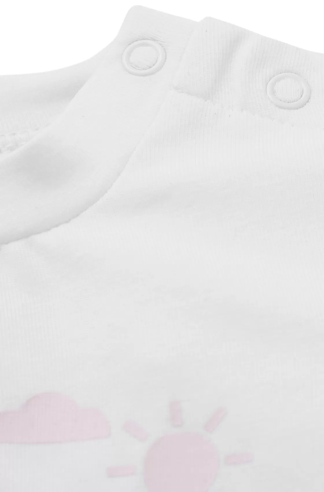 HUGO BOSS Baby T-shirt In Stretch Cotton With Logo Print White Clearance