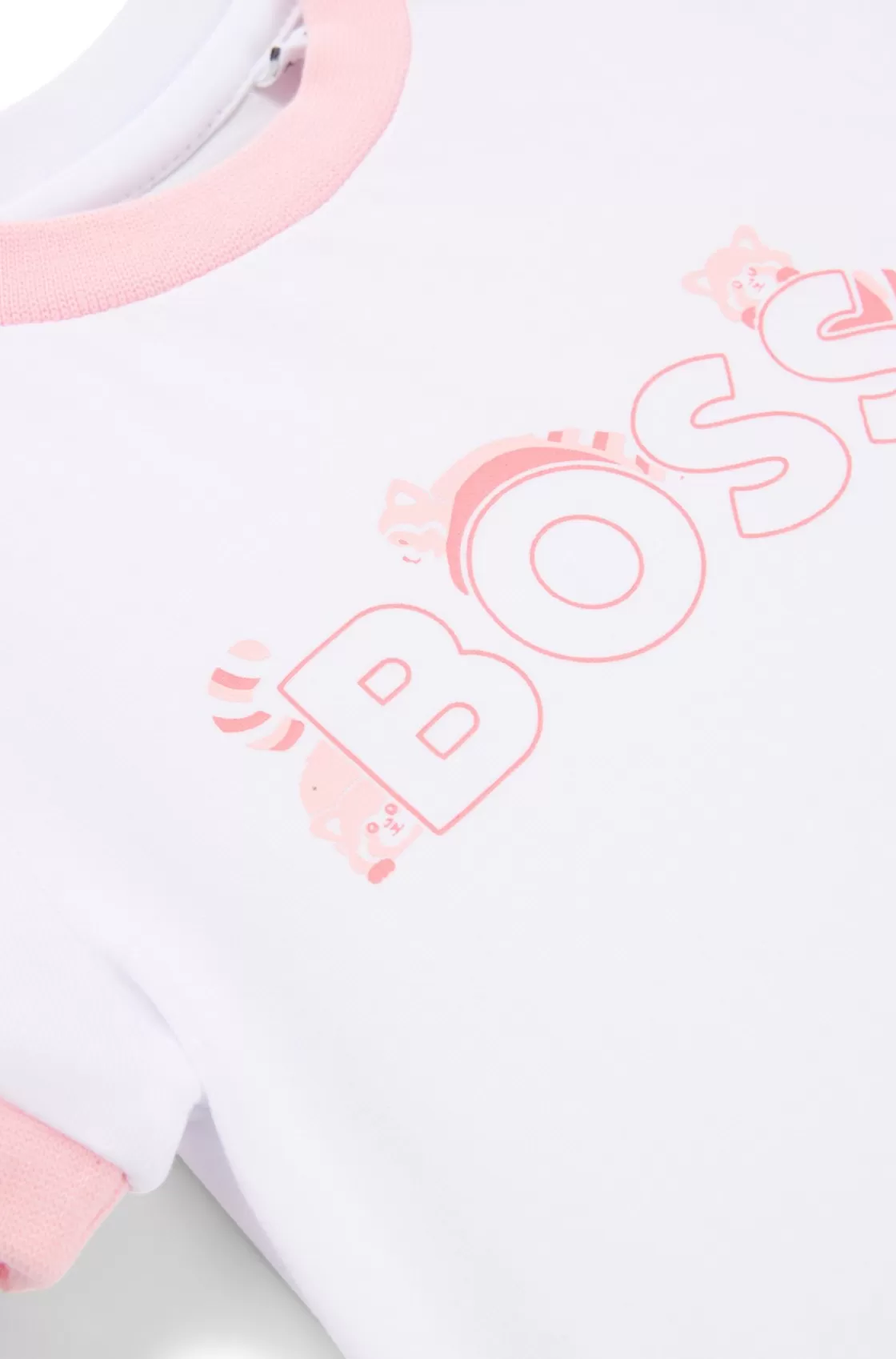 HUGO BOSS Baby T-shirt In Stretch Cotton With Panda Artwork White Cheap