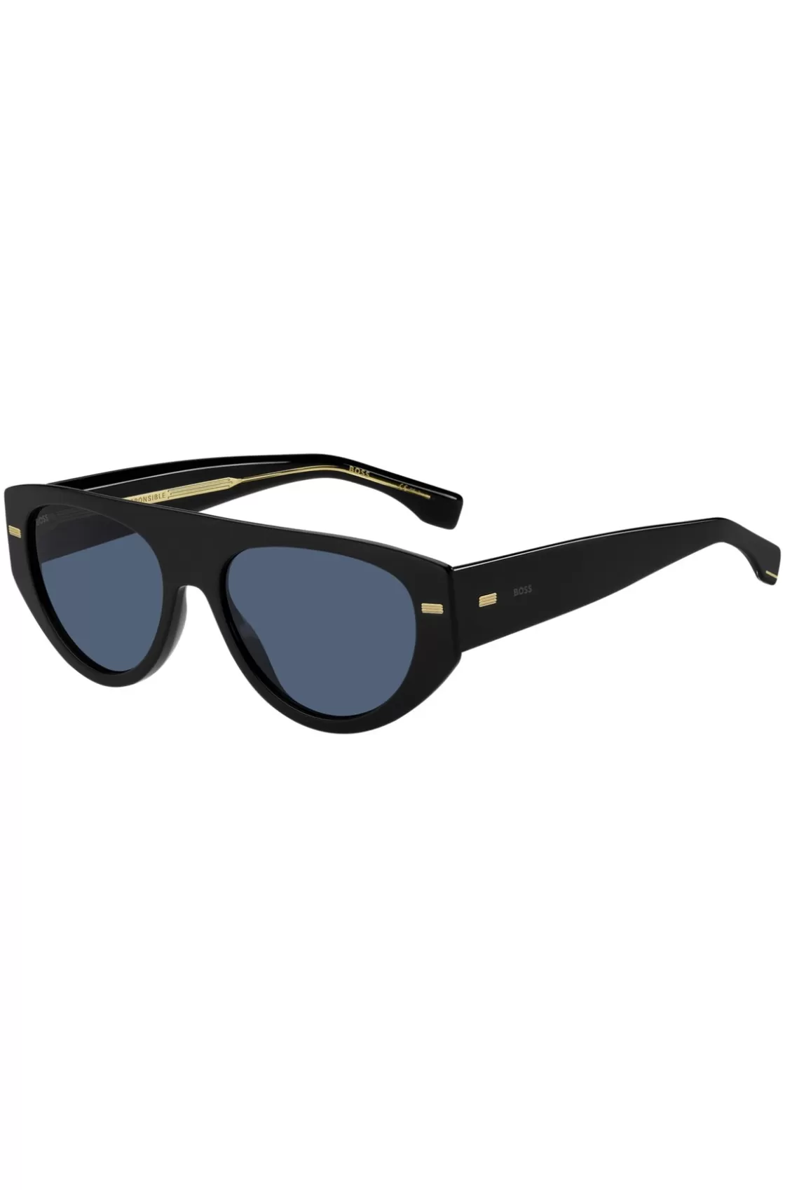 HUGO BOSS Bio-acetate Black Sunglasses With Patterned Rivets Assorted-Pre-Pack Best