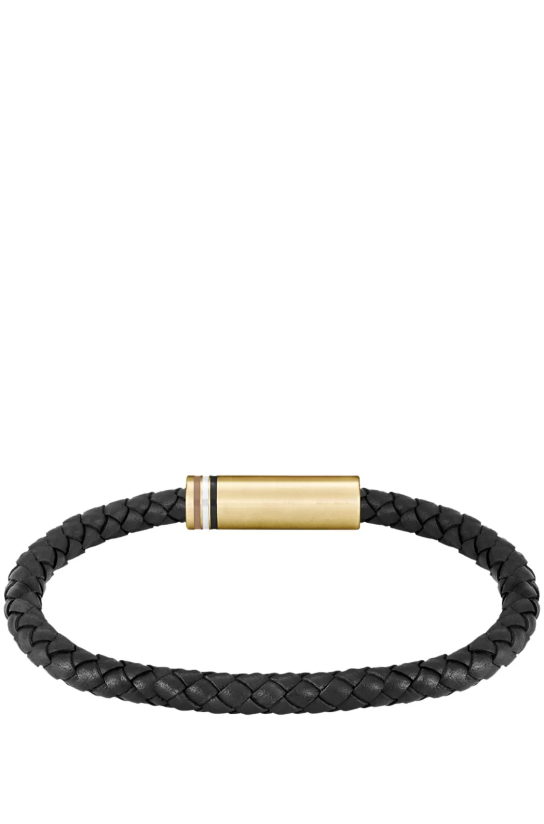 HUGO BOSS Black Braided-leather Cuff With Magnetic Logo Closure Assorted-Pre-Pack Discount