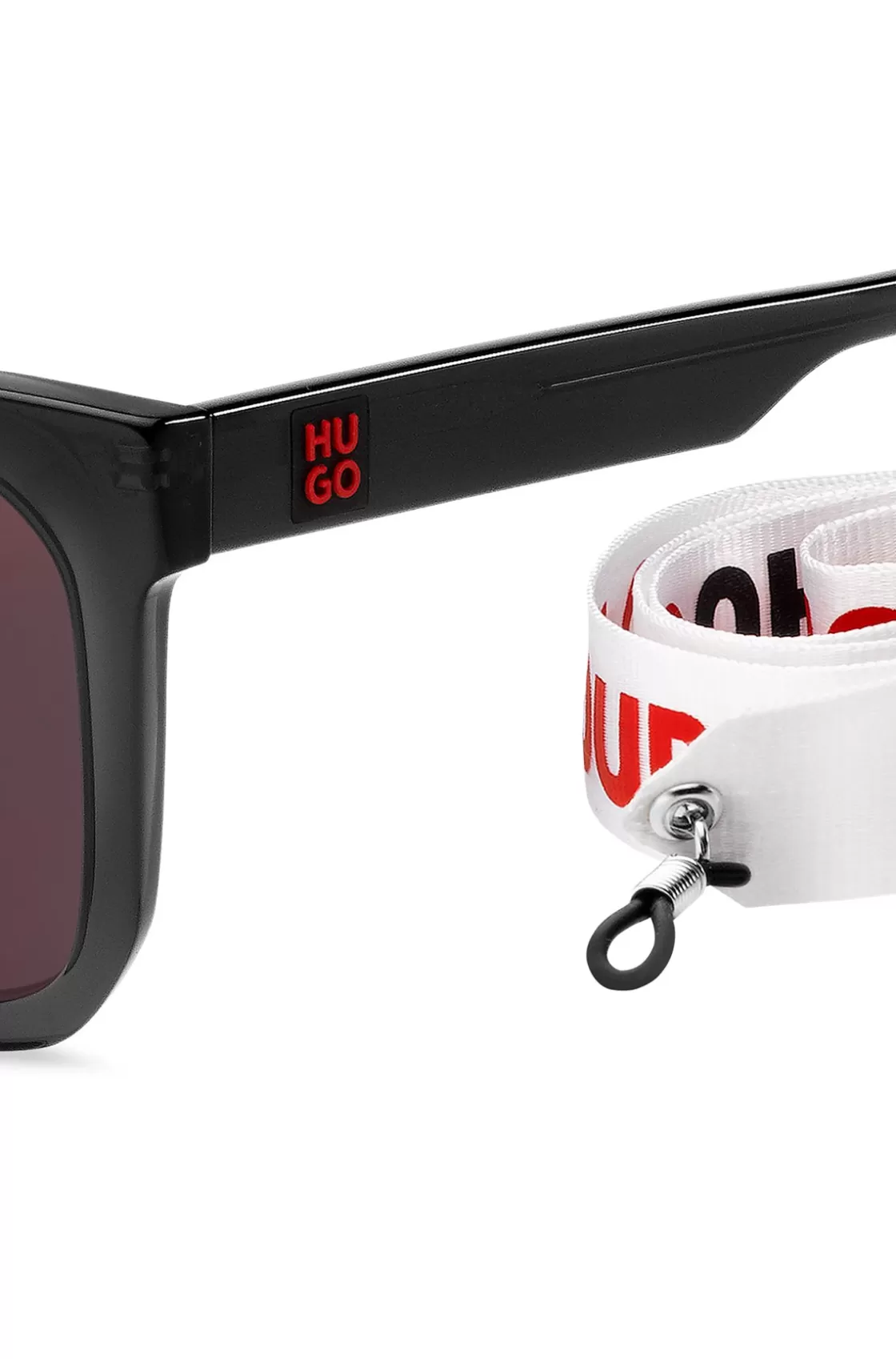 HUGO BOSS Black-acetate Sunglasses With Branded Strap Assorted-Pre-Pack Store