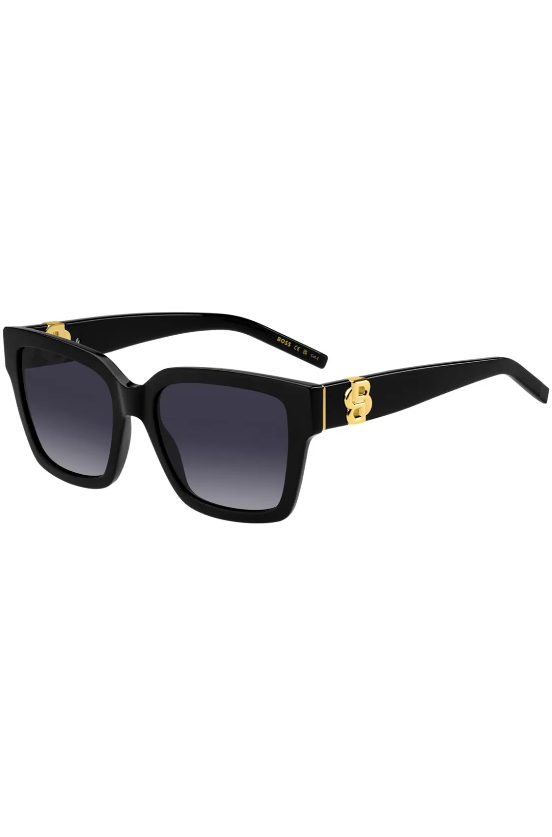 HUGO BOSS Black-acetate Sunglasses With Gold-tone Double B Monograms Assorted-Pre-Pack Shop