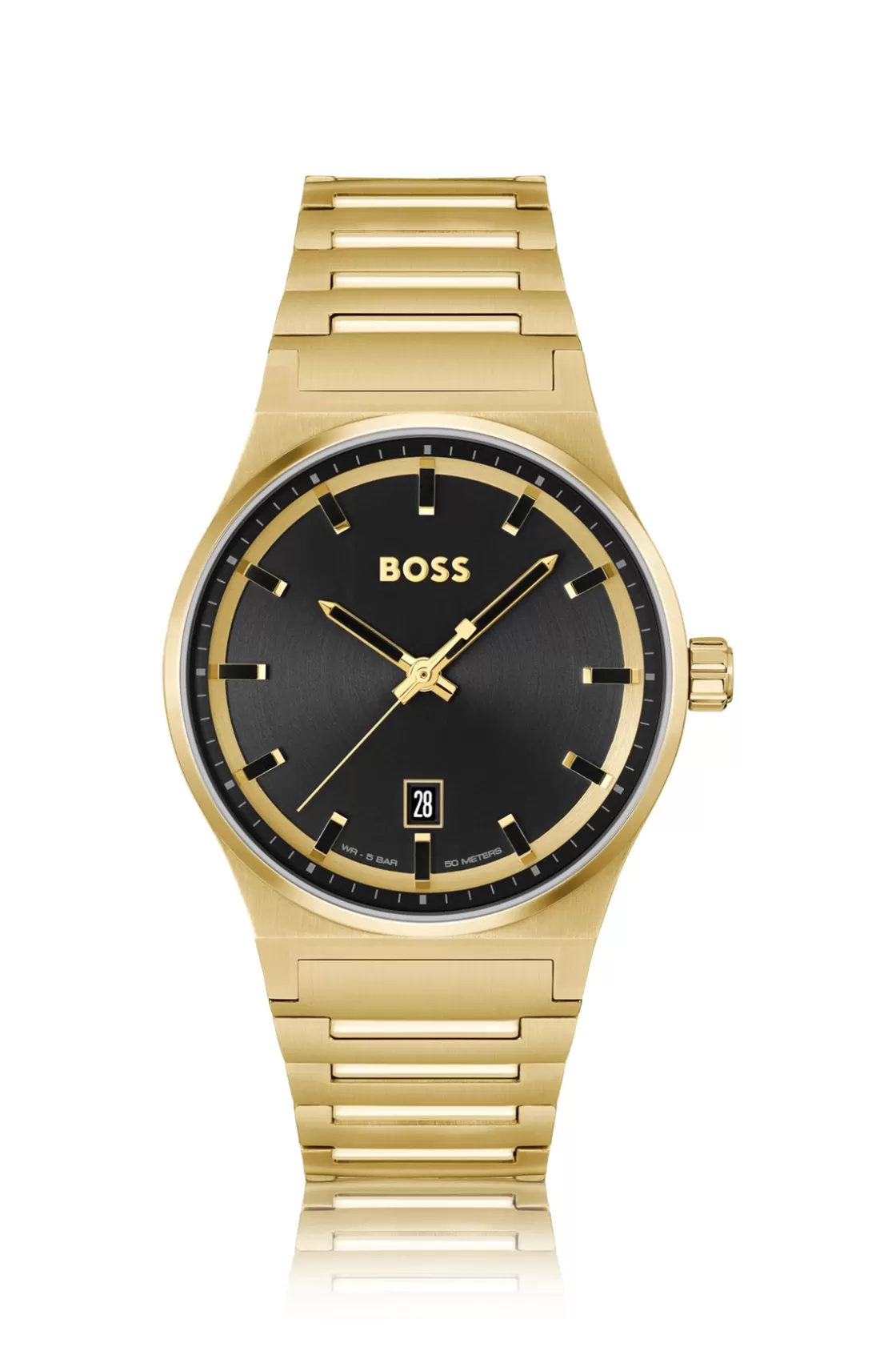 HUGO BOSS Black-dial Watch With Gold-tone Link Bracelet Assorted-Pre-Pack Shop