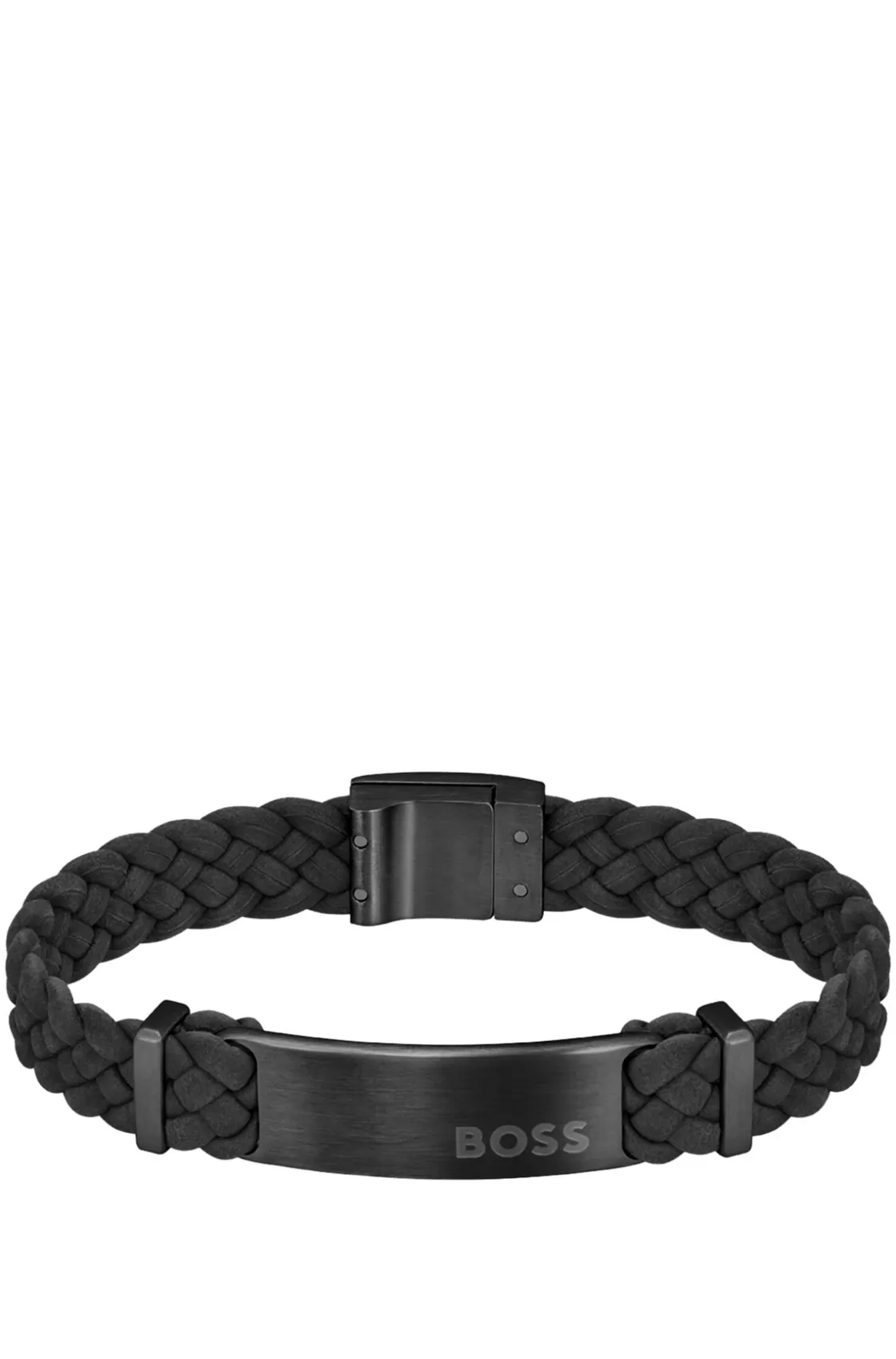 HUGO BOSS Black-suede Braided Cuff With Logo Plate Assorted-Pre-Pack Best Sale