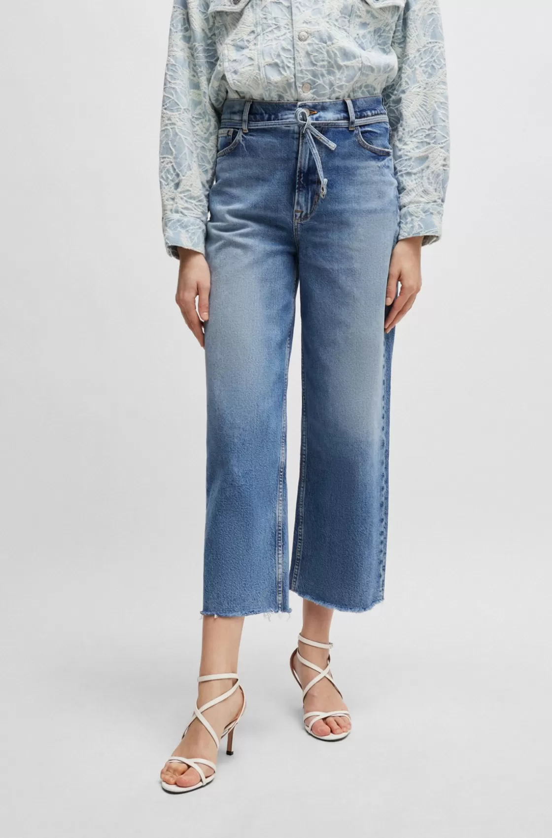 HUGO BOSS Jeans With Belt Detail Blue Best Sale