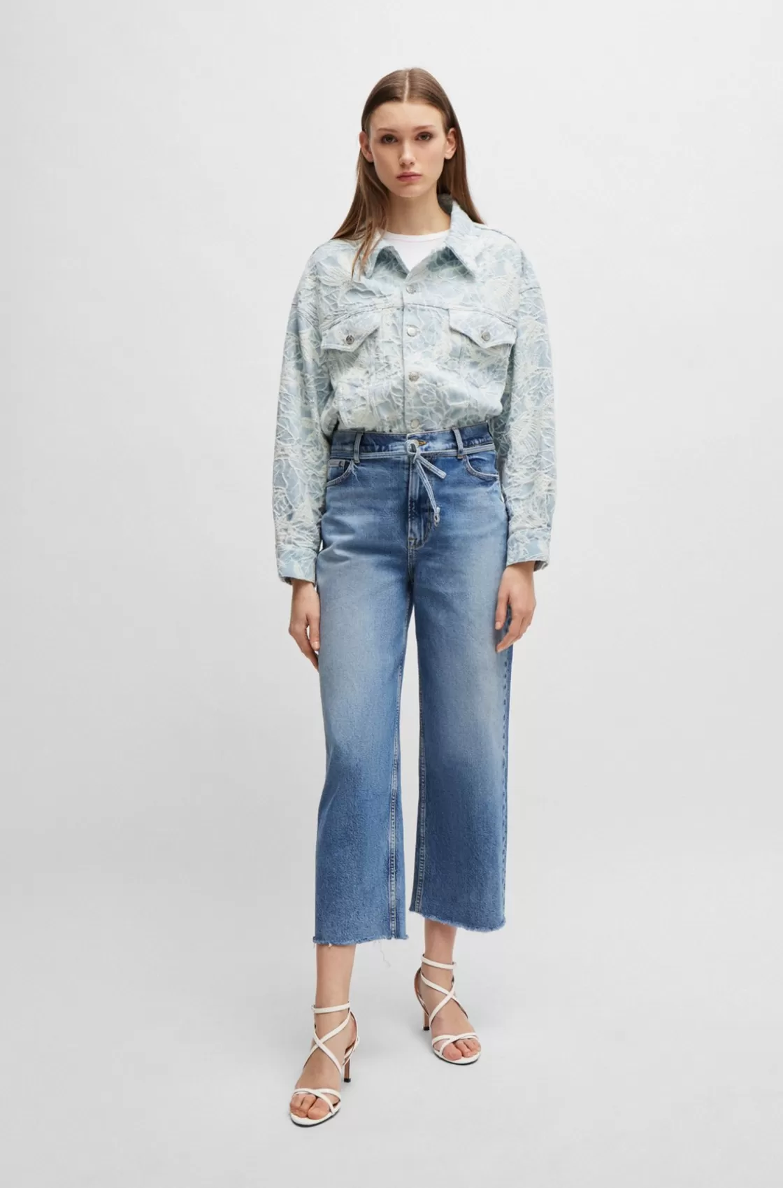 HUGO BOSS Jeans With Belt Detail Blue Best Sale