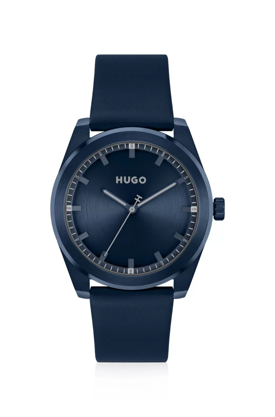HUGO BOSS Blue Watch With Blue Dial And Leather Strap Assorted-Pre-Pack Online
