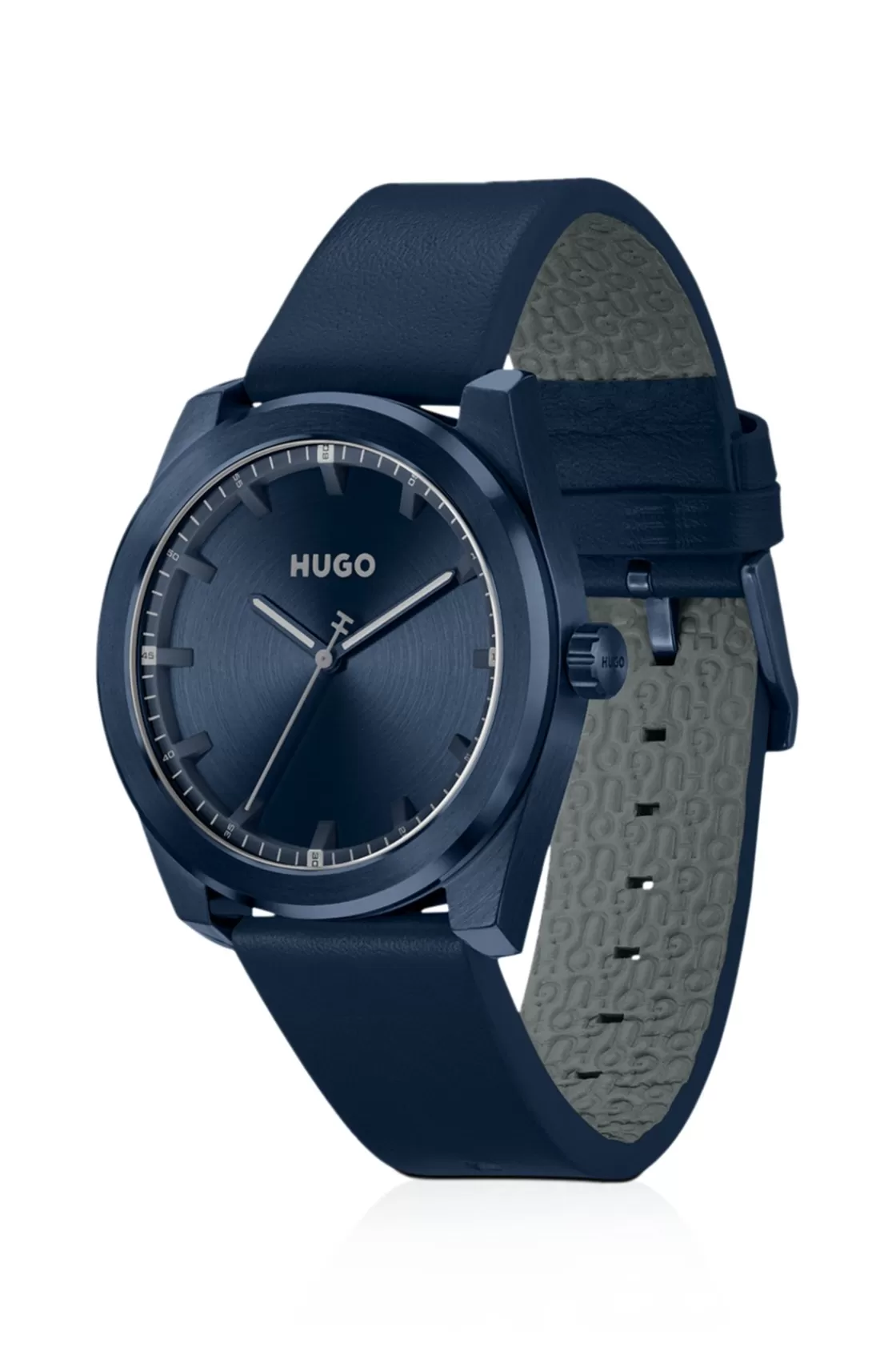 HUGO BOSS Blue Watch With Blue Dial And Leather Strap Assorted-Pre-Pack Online