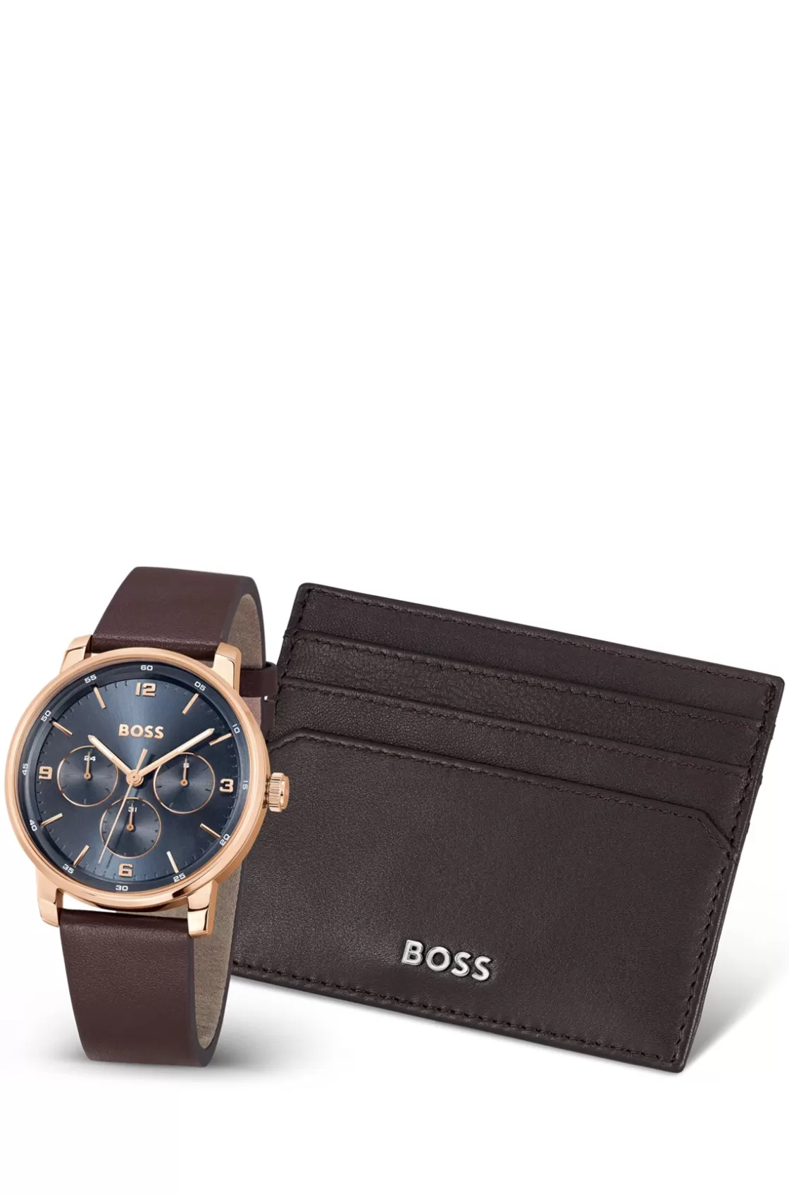 HUGO BOSS Blue-dial Watch And Card Holder Gift Set Assorted-Pre-Pack Cheap