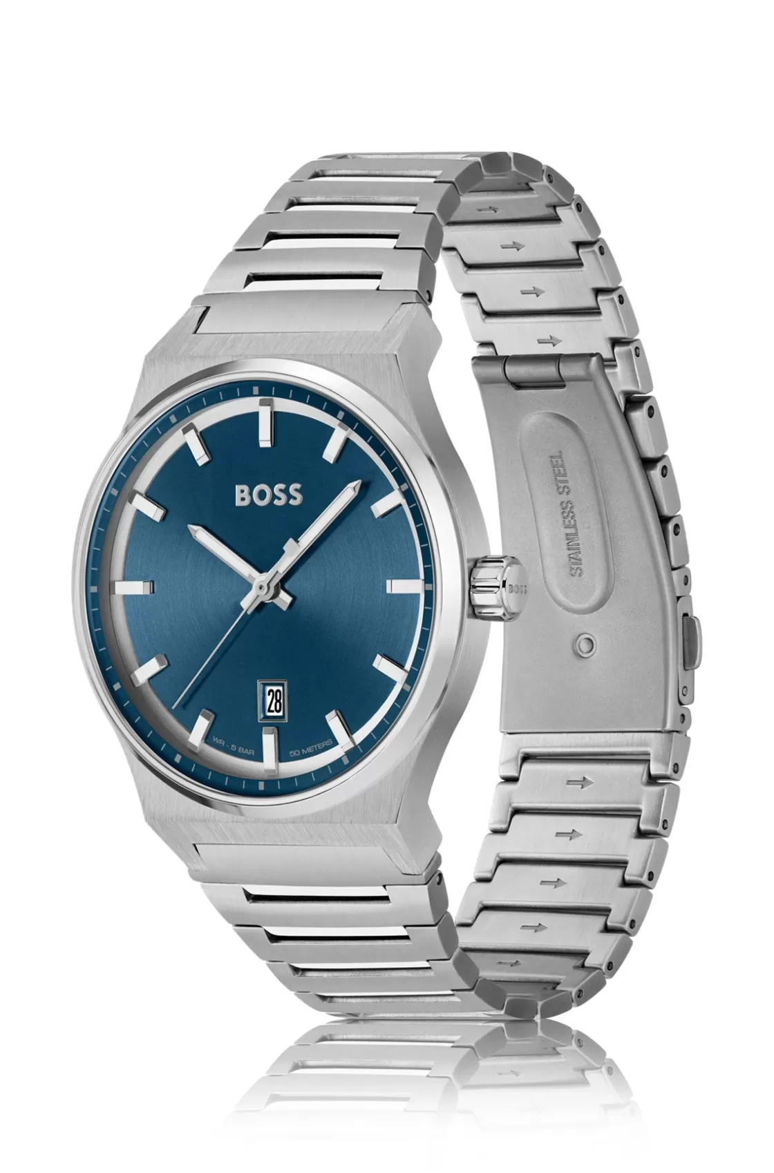 HUGO BOSS Blue-dial Watch With Stainless-steel Link Bracelet Assorted-Pre-Pack Store