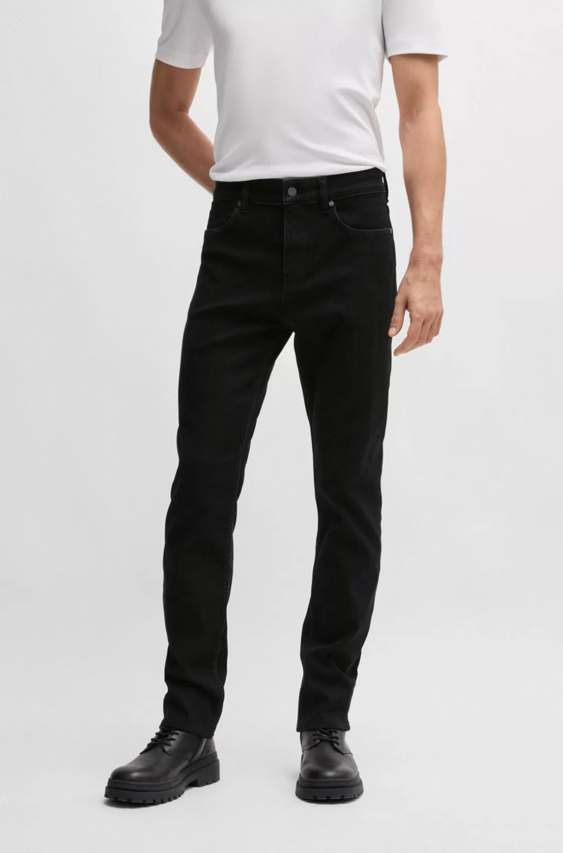 HUGO BOSS BOSS SELECTED BY BECKHAM Delaware Slim-fit Jeans Black Sale