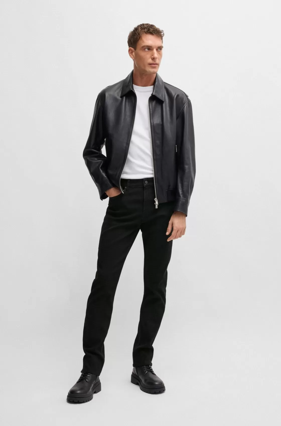 HUGO BOSS BOSS SELECTED BY BECKHAM Delaware Slim-fit Jeans Black Sale