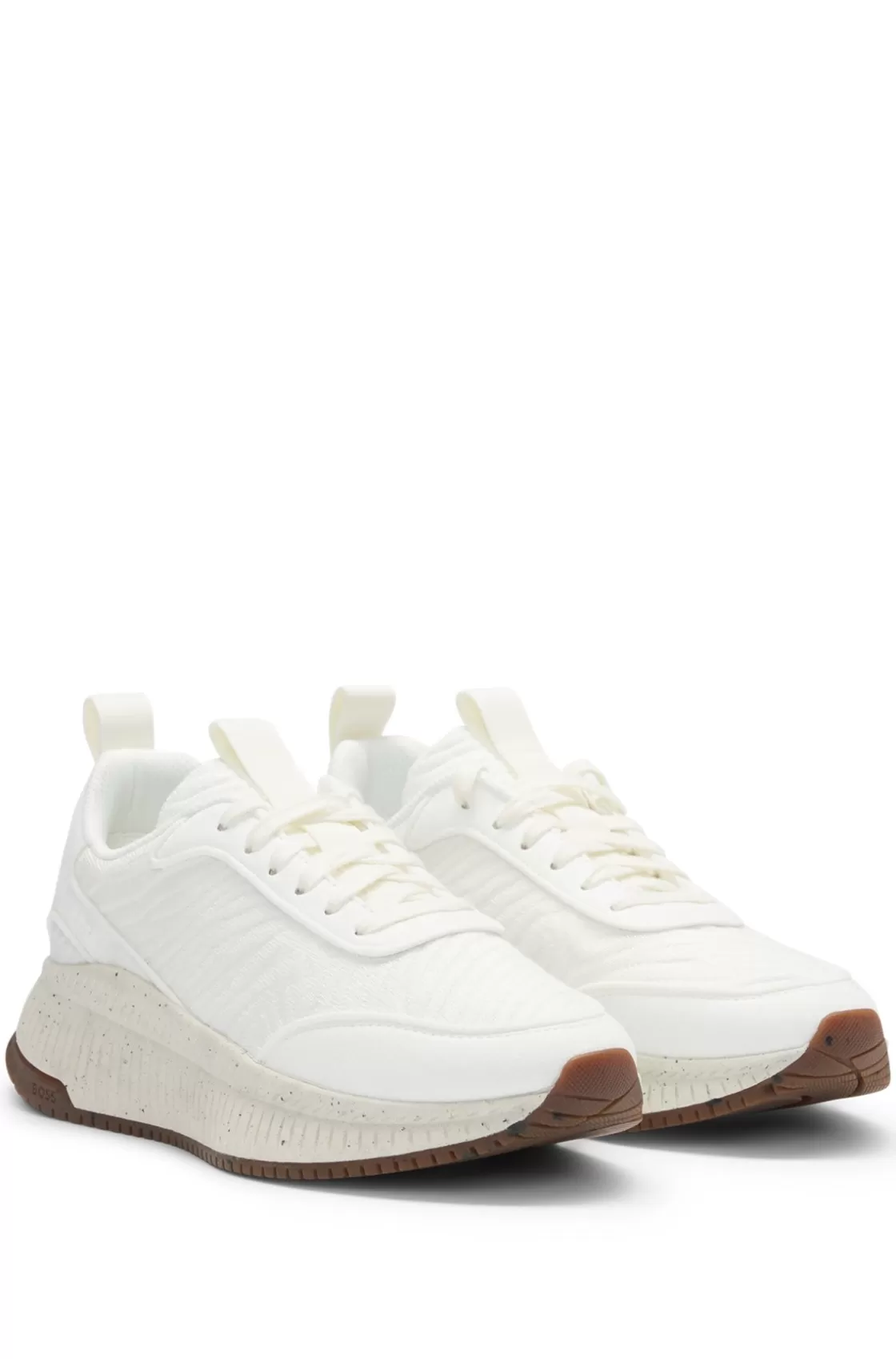 HUGO BOSS BOSS X ACBC Trainers With Speckled Effect White Clearance