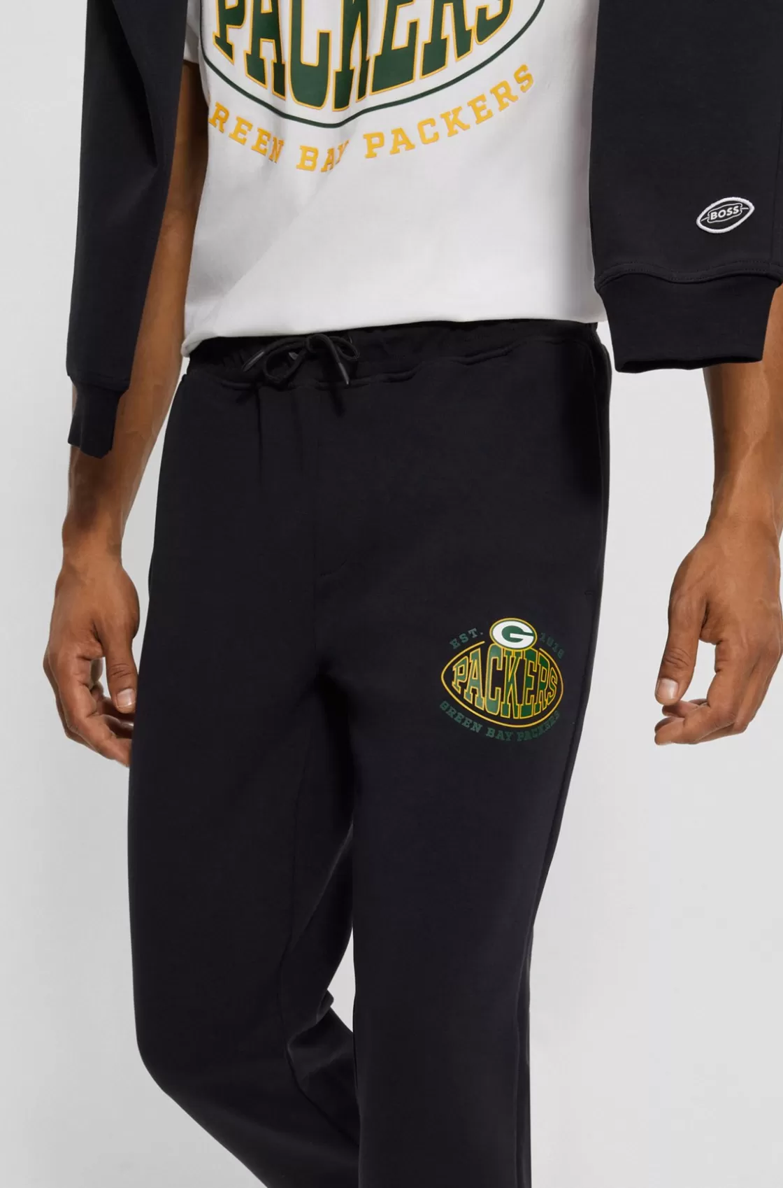 HUGO BOSS BOSS X NFL Cotton-blend Tracksuit Bottoms With Collaborative Branding Packers New