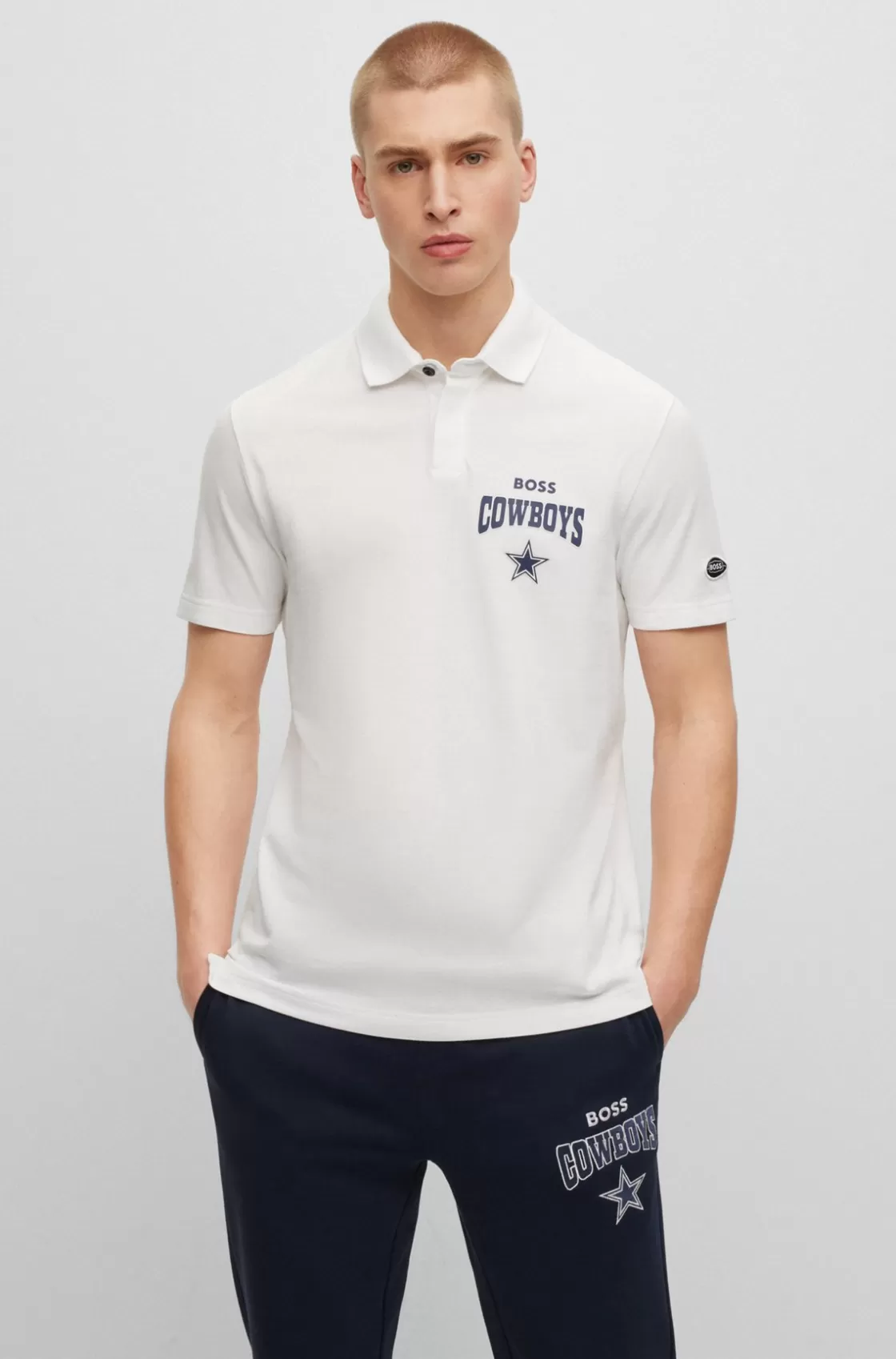 HUGO BOSS BOSS X NFL Cotton-piqué Polo Shirt With Collaborative Branding Cowboys Sale