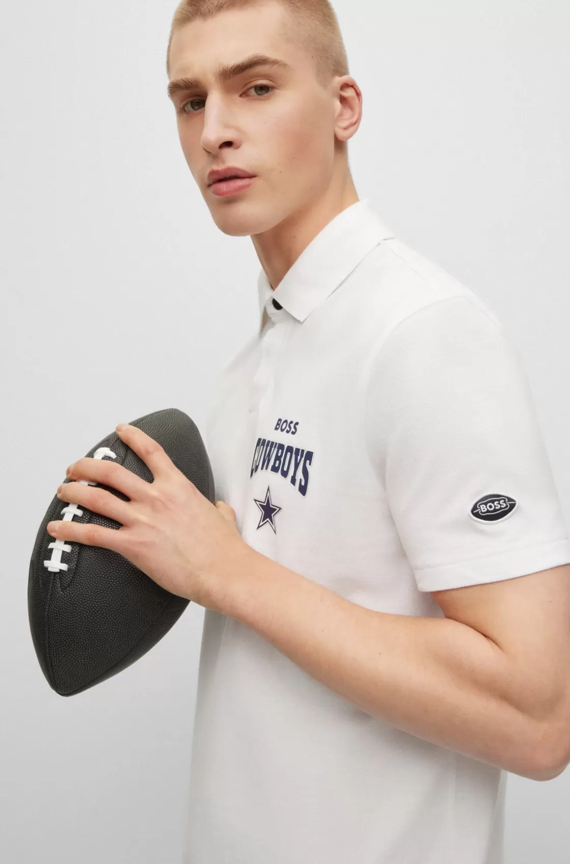 HUGO BOSS BOSS X NFL Cotton-piqué Polo Shirt With Collaborative Branding Cowboys Sale