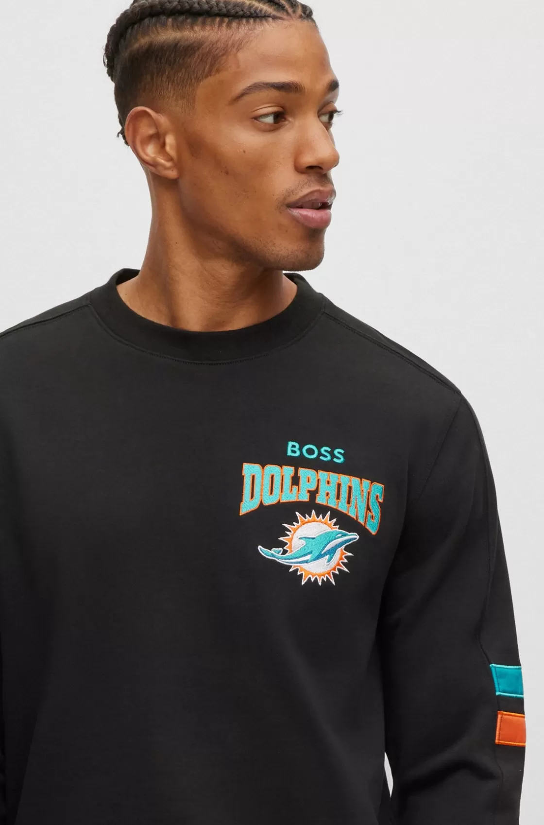 HUGO BOSS BOSS X NFL Cotton-terry Sweatshirt With Collaborative Branding Dolphins Fashion