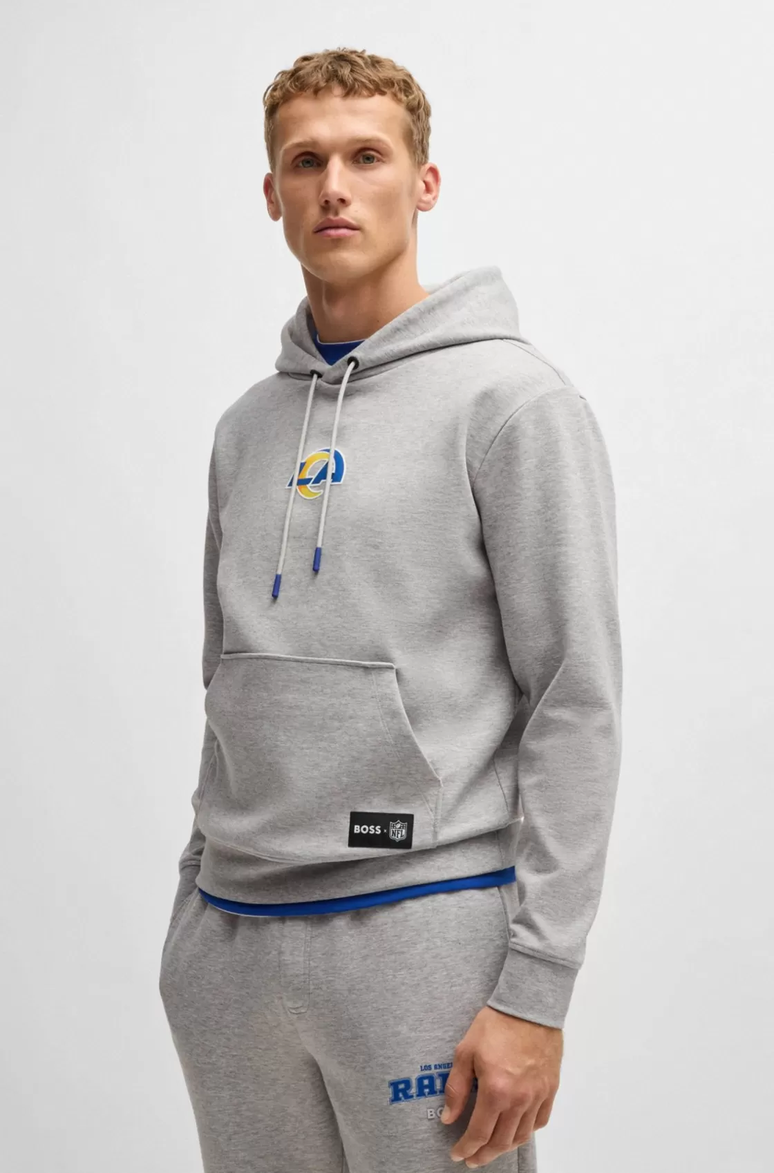 HUGO BOSS BOSS X NFL Interlock Hoodie With Special Branding Rams Best