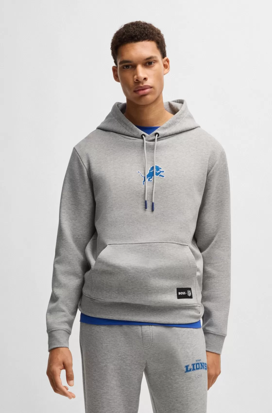 HUGO BOSS BOSS X NFL Interlock Hoodie With Special Branding Lions Store