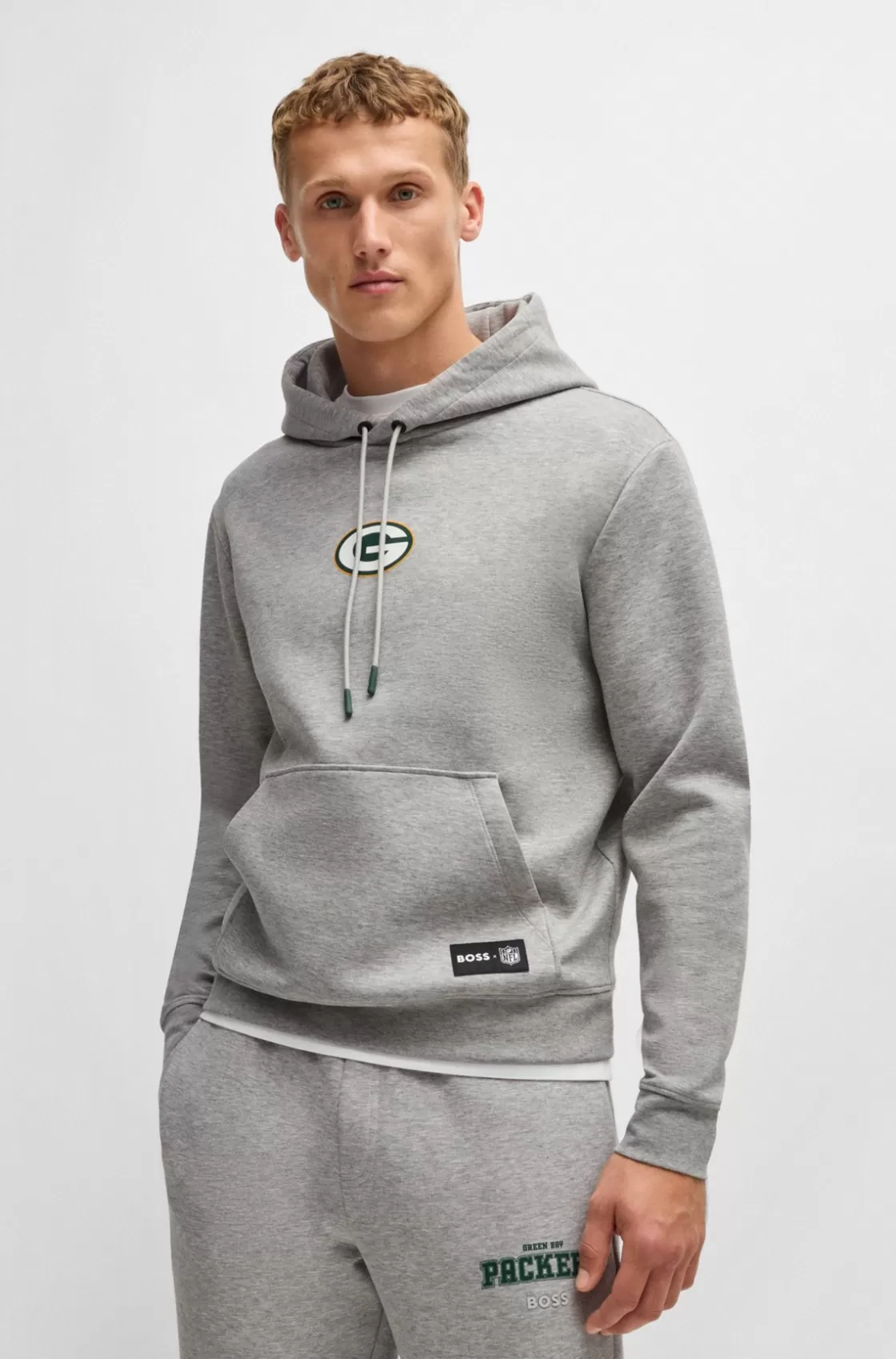 HUGO BOSS BOSS X NFL Interlock Hoodie With Special Branding Packers Clearance
