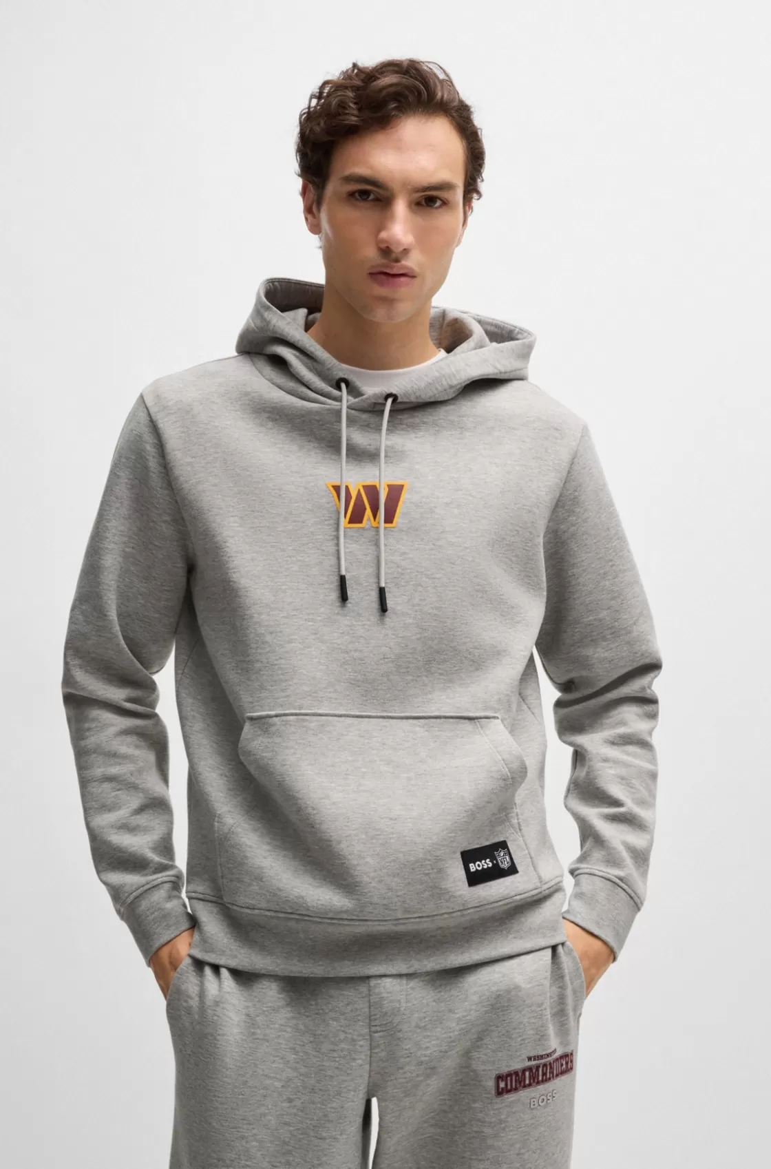 HUGO BOSS BOSS X NFL Interlock Hoodie With Special Branding Commanders Outlet