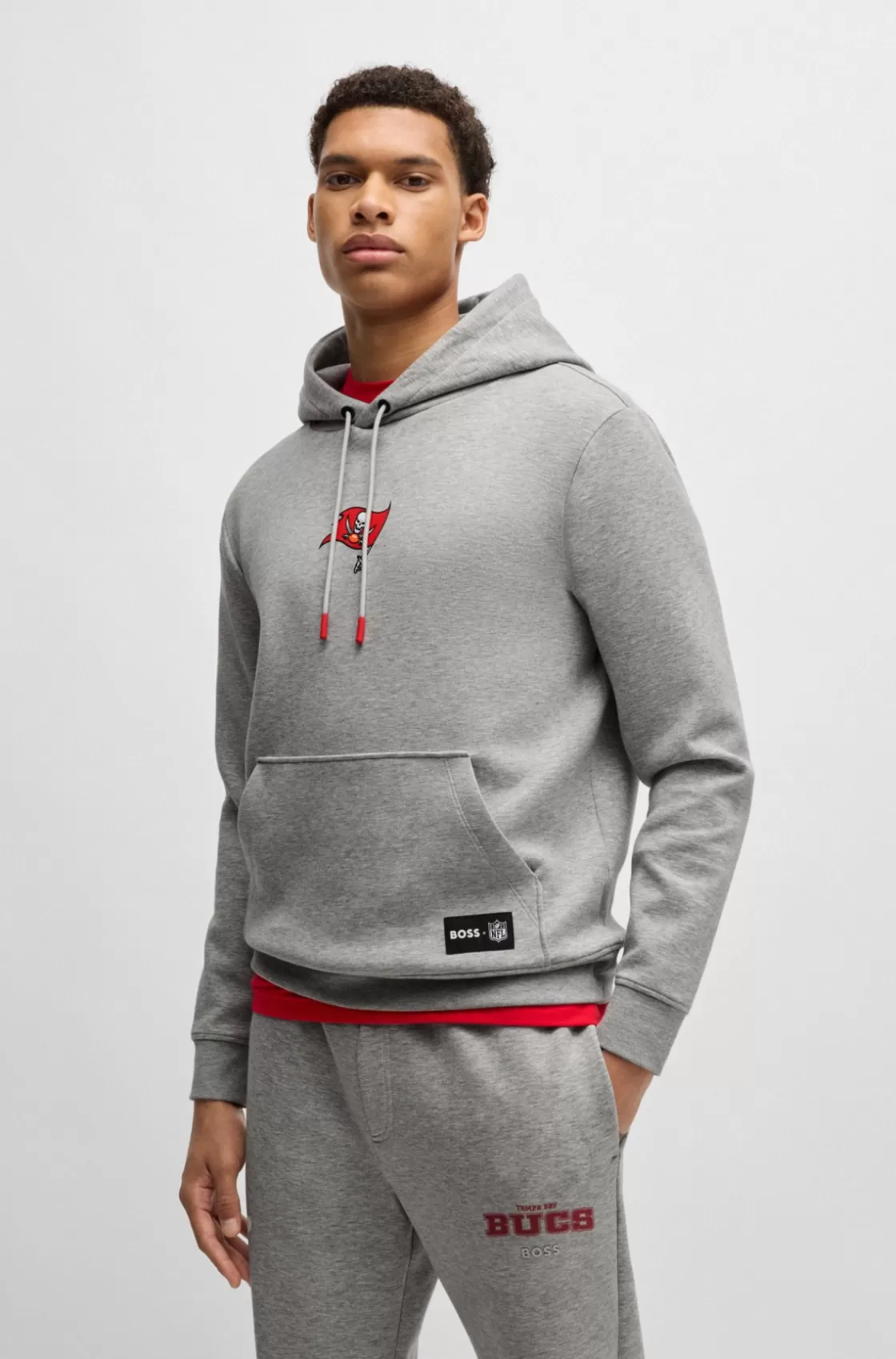 HUGO BOSS BOSS X NFL Interlock Hoodie With Special Branding Bucs Sale
