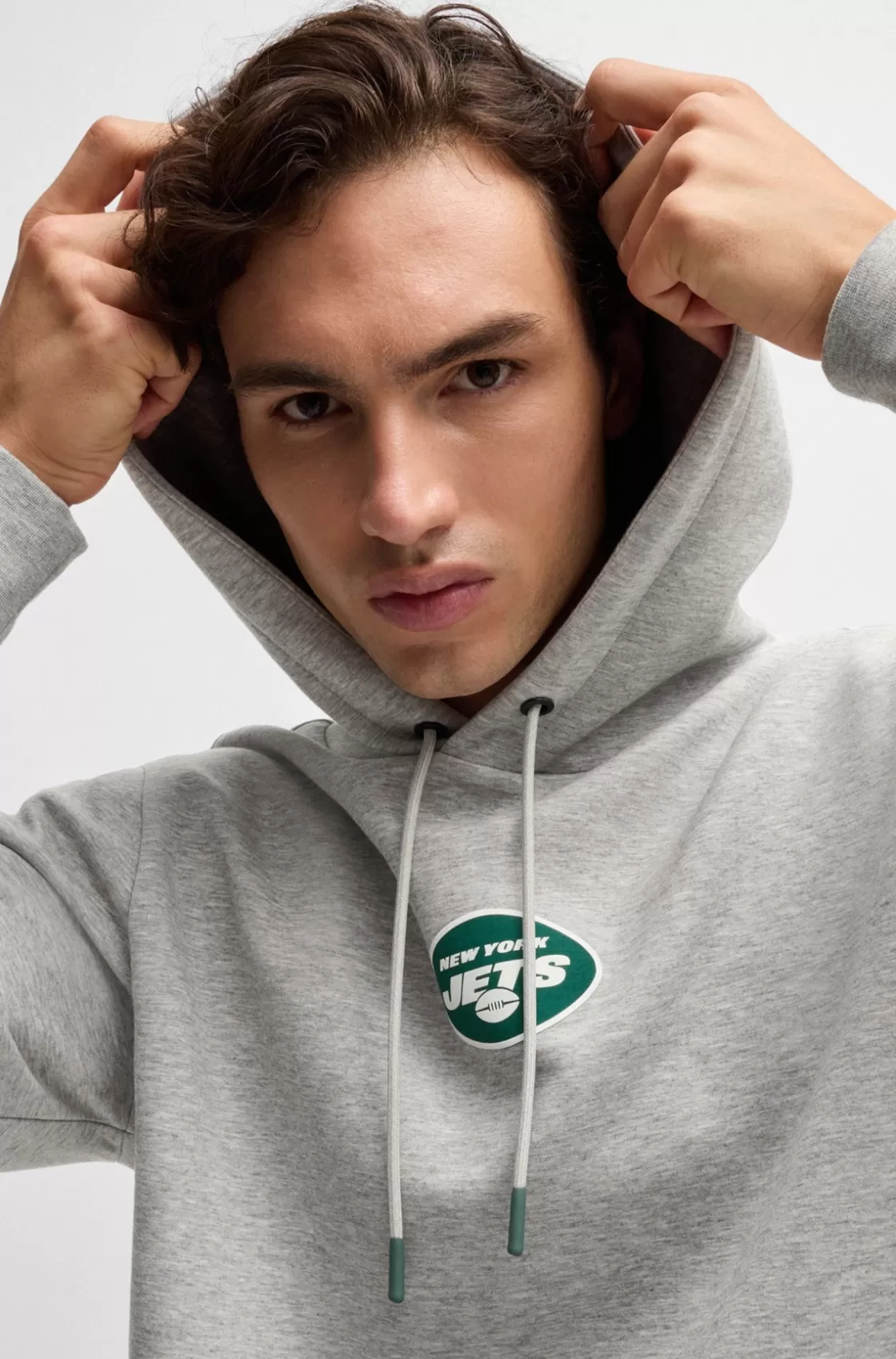 HUGO BOSS BOSS X NFL Interlock Hoodie With Special Branding Jets Clearance