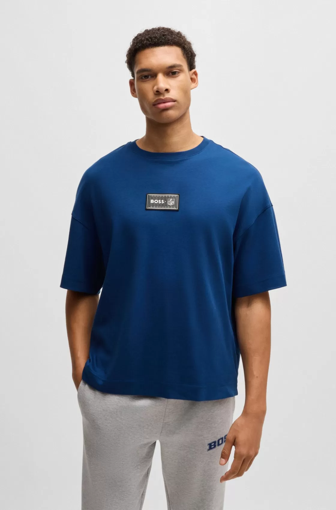 HUGO BOSS BOSS X NFL Interlock-cotton T-shirt With Special Branding NFL Generic Shop