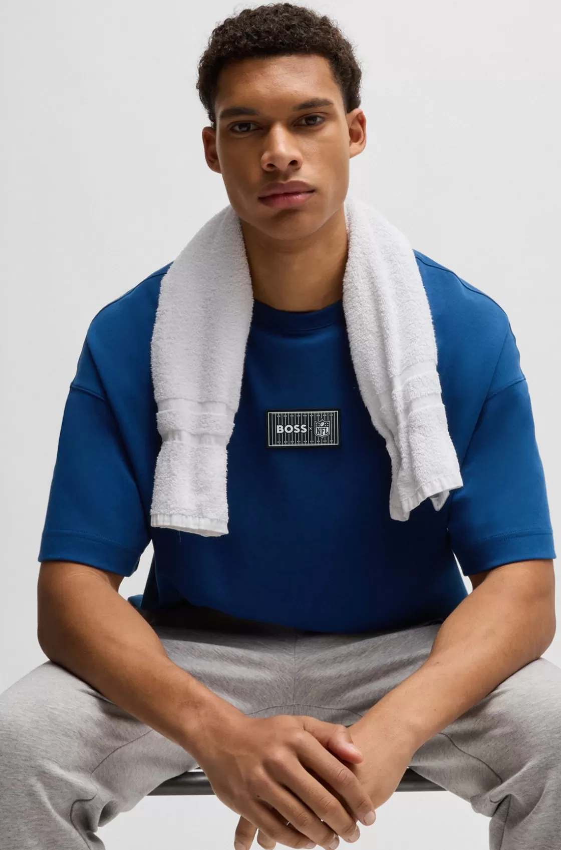 HUGO BOSS BOSS X NFL Interlock-cotton T-shirt With Special Branding NFL Generic Shop