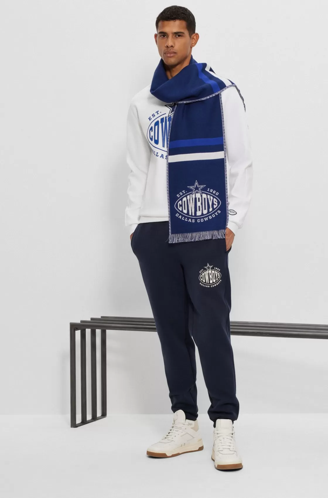 HUGO BOSS BOSS X NFL Logo Scarf With Dallas Branding Cowboys Outlet