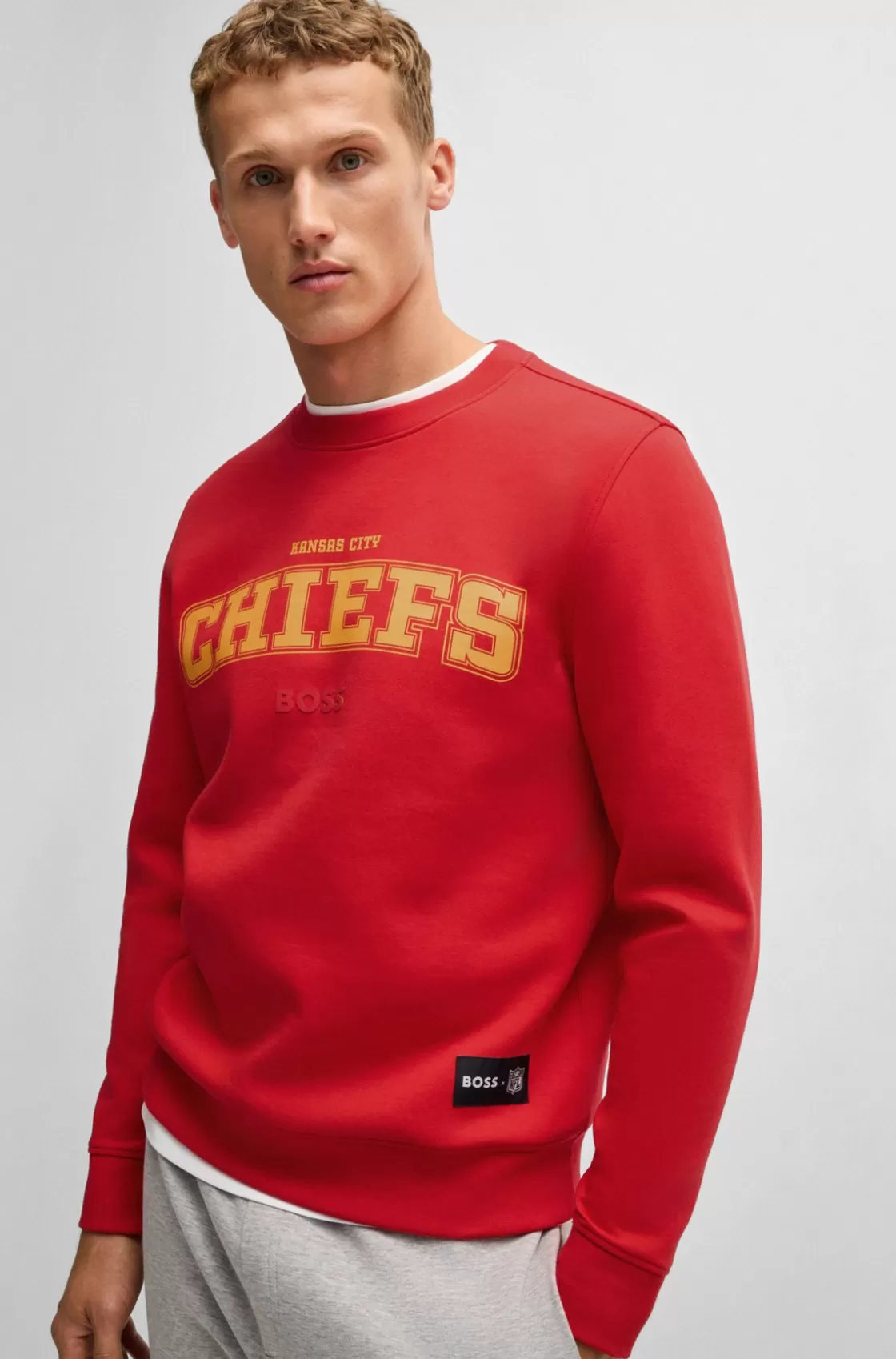 HUGO BOSS BOSS X NFL Regular-fit Sweatshirt With Special Branding Chiefs Hot
