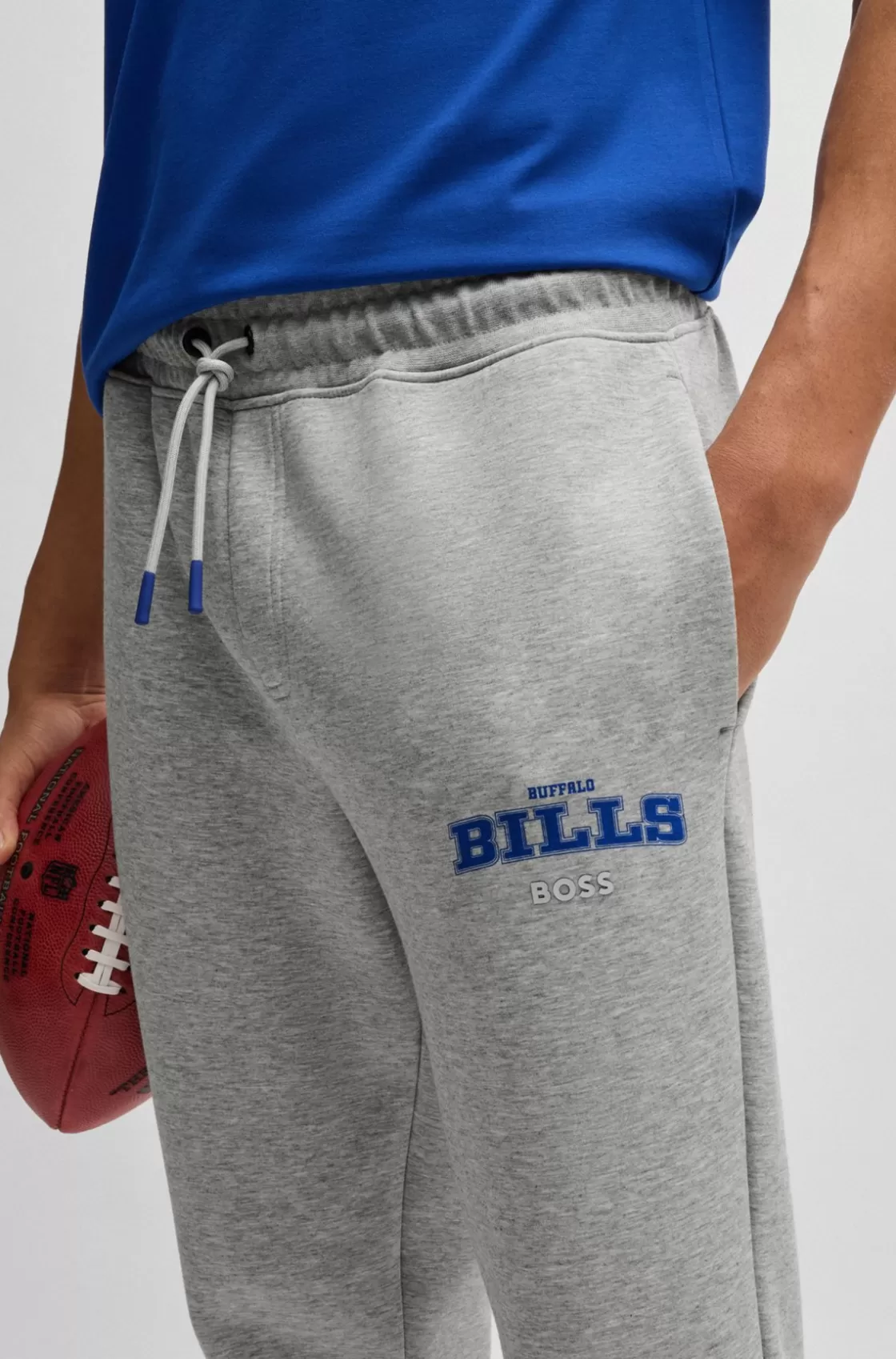 HUGO BOSS BOSS X NFL Signature-tape Tracksuit Bottoms With Special Branding Bills Shop