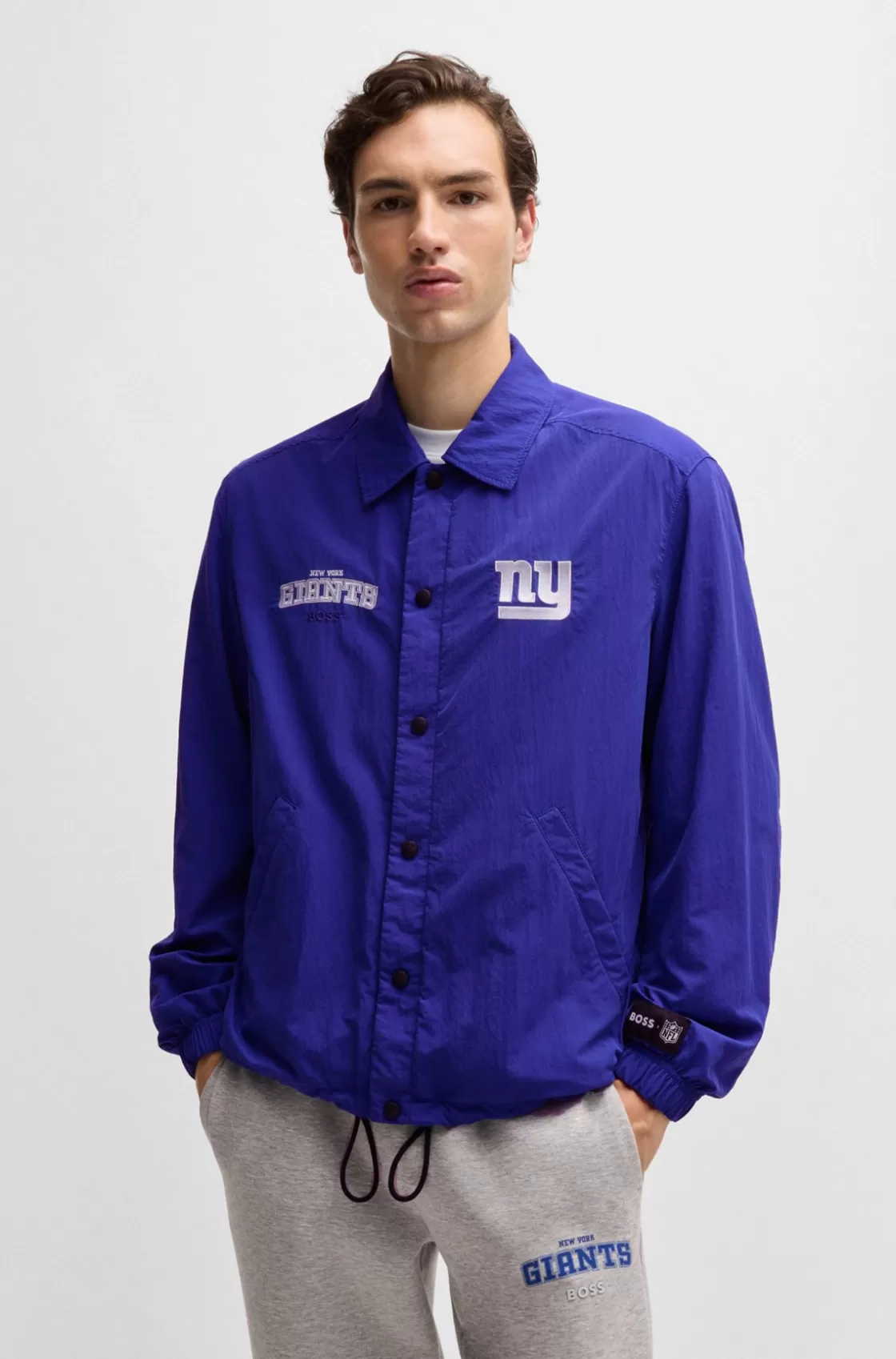 HUGO BOSS BOSS X NFL Water-repellent Jacket With Embroidered Branding Giants Sale