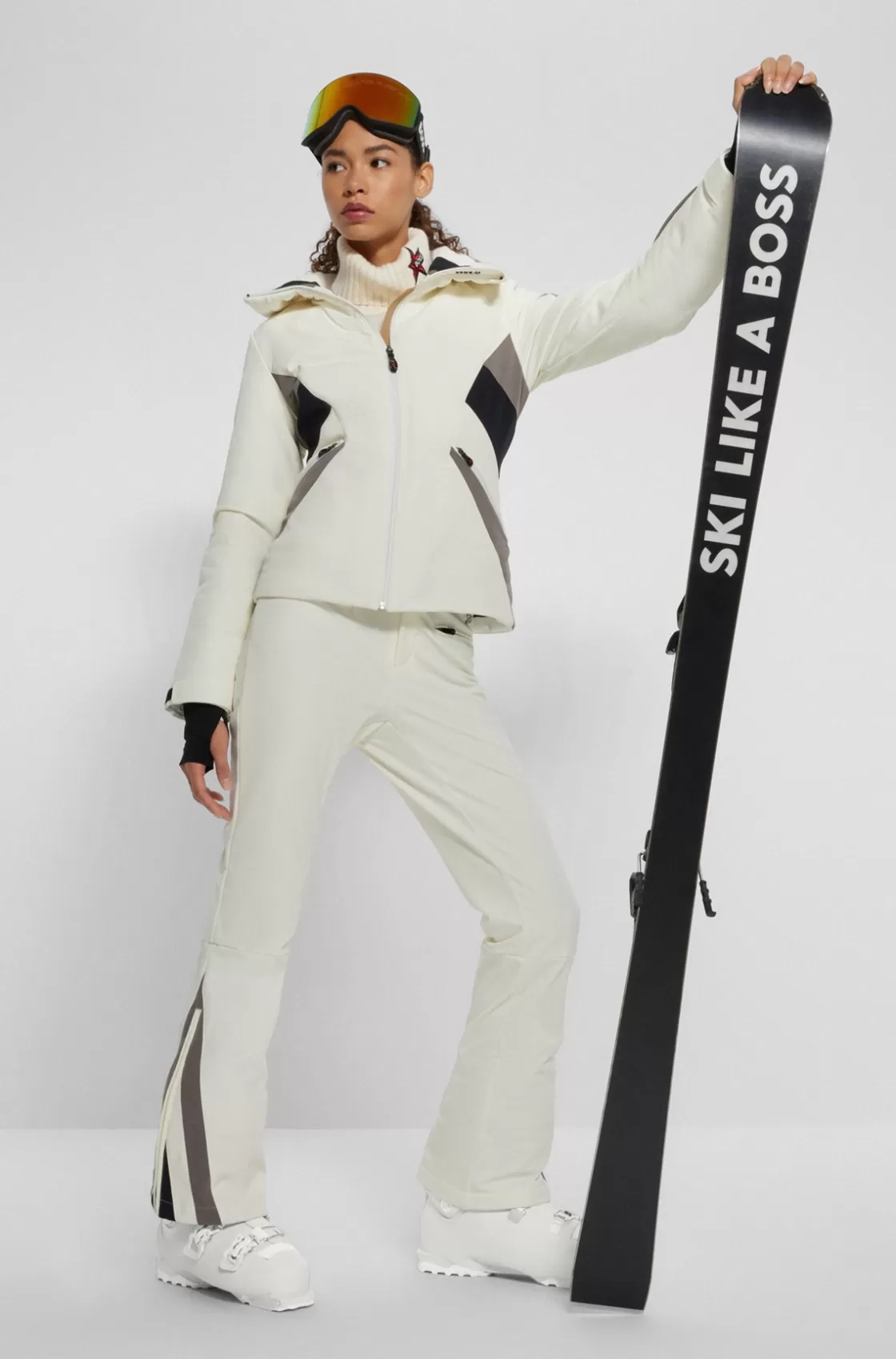 HUGO BOSS BOSS X Perfect Moment Ski Trousers With Stripes And Branding White Fashion