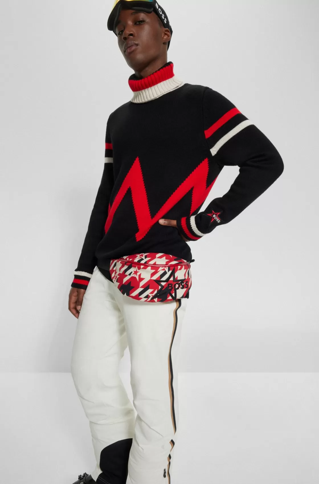 HUGO BOSS BOSS X Perfect Moment Softshell Belt Bag With Special Branding Red Hot