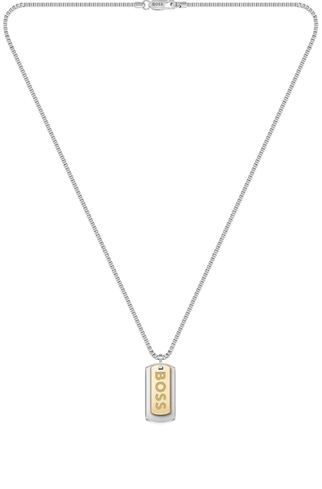 HUGO BOSS Box-chain Necklace With Branded Double-tag Pendant Assorted-Pre-Pack Store