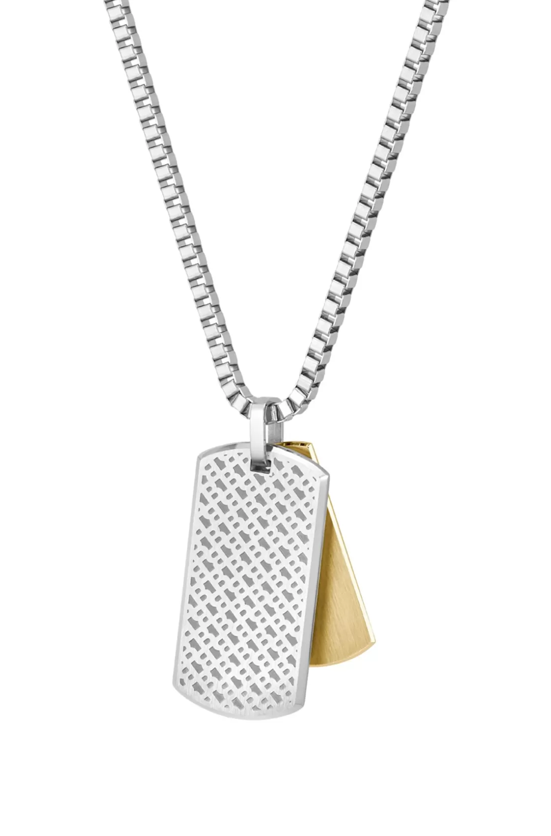 HUGO BOSS Box-chain Necklace With Branded Double-tag Pendant Assorted-Pre-Pack Store