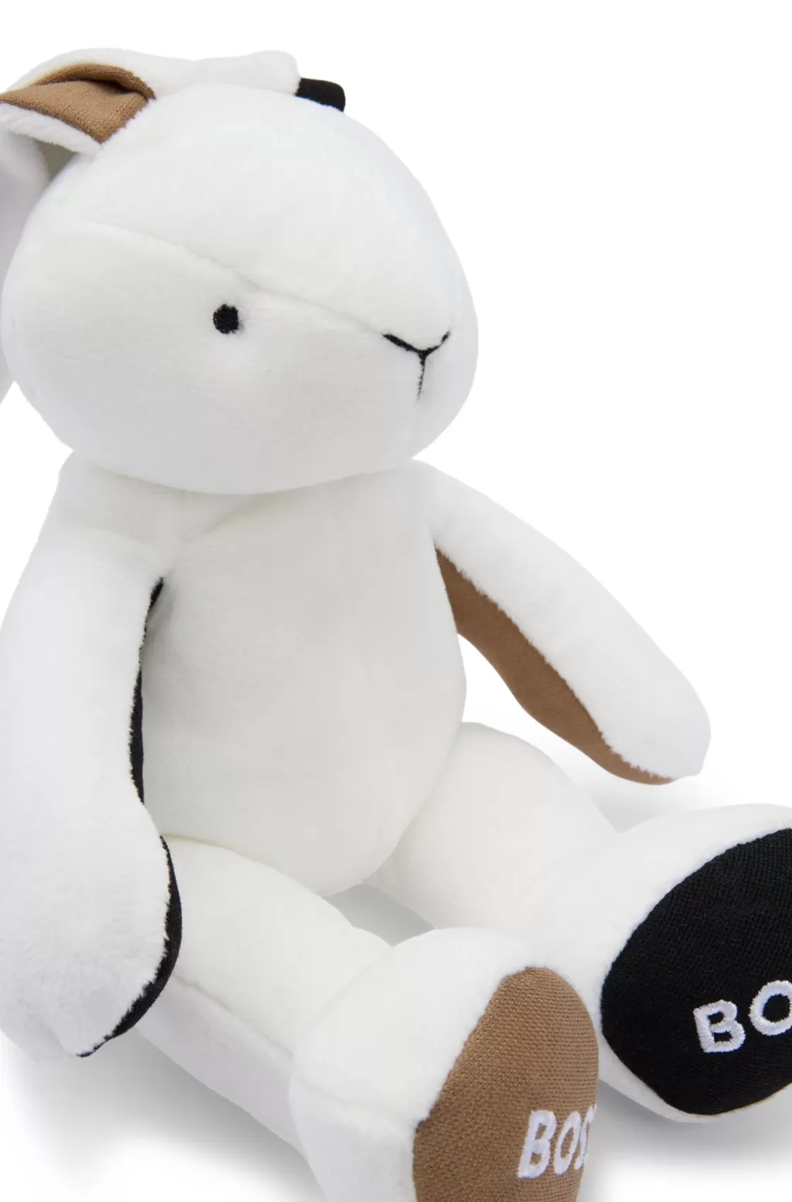 HUGO BOSS Branded Faux-fur Cuddly Bunny For Babies White Sale