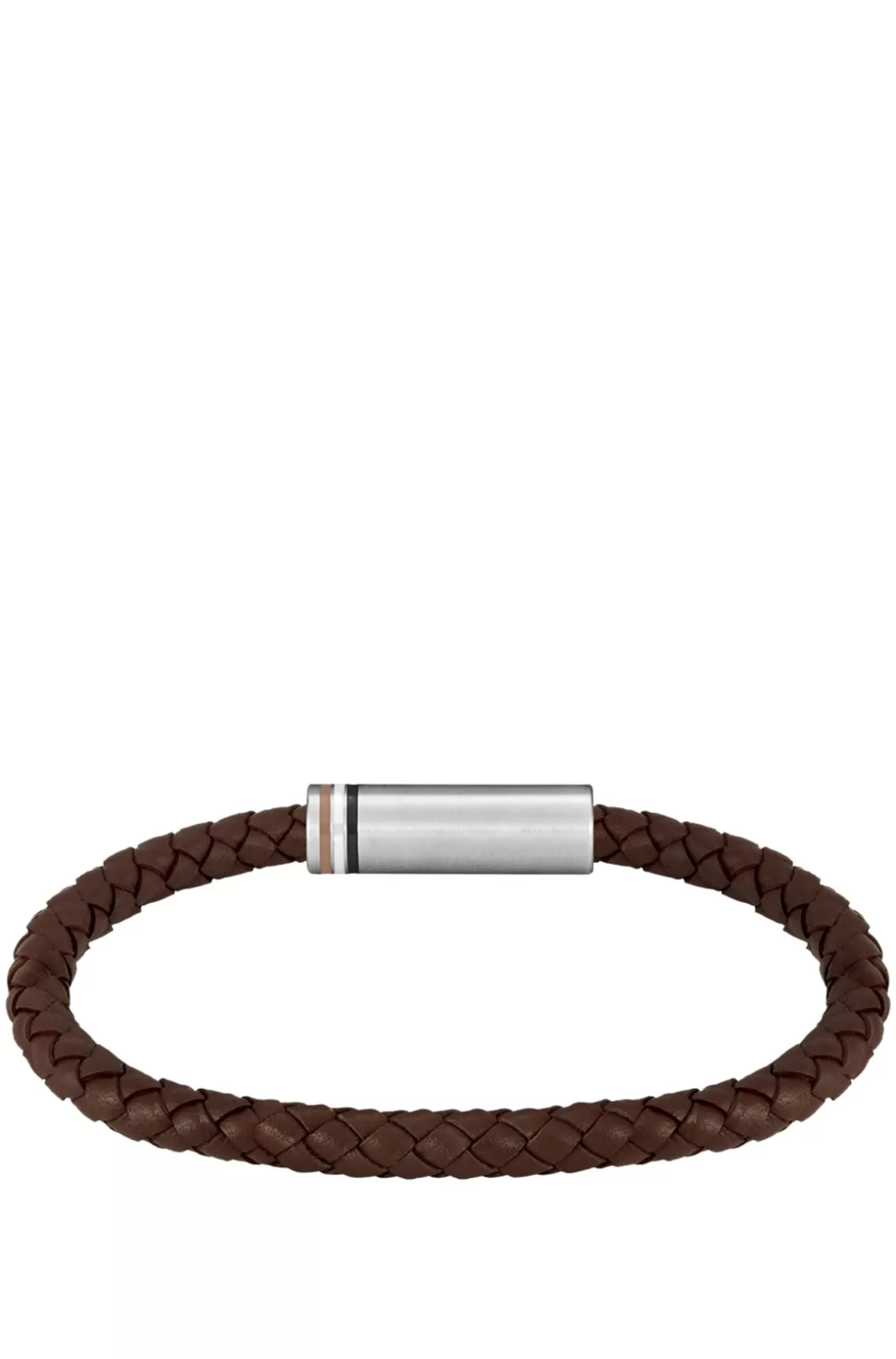 HUGO BOSS Brown Braided-leather Cuff With Magnetic Logo Closure Assorted-Pre-Pack Shop