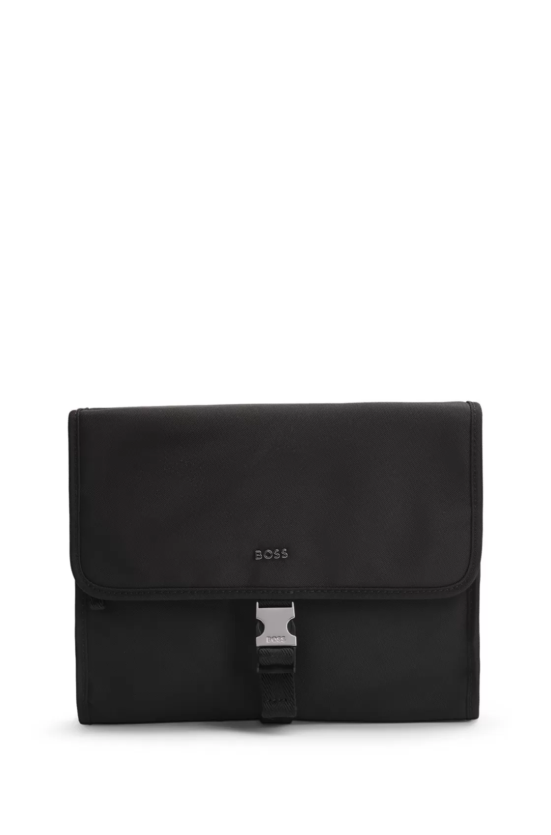 HUGO BOSS Buckle-closure Washbag With Signature Details Black Clearance