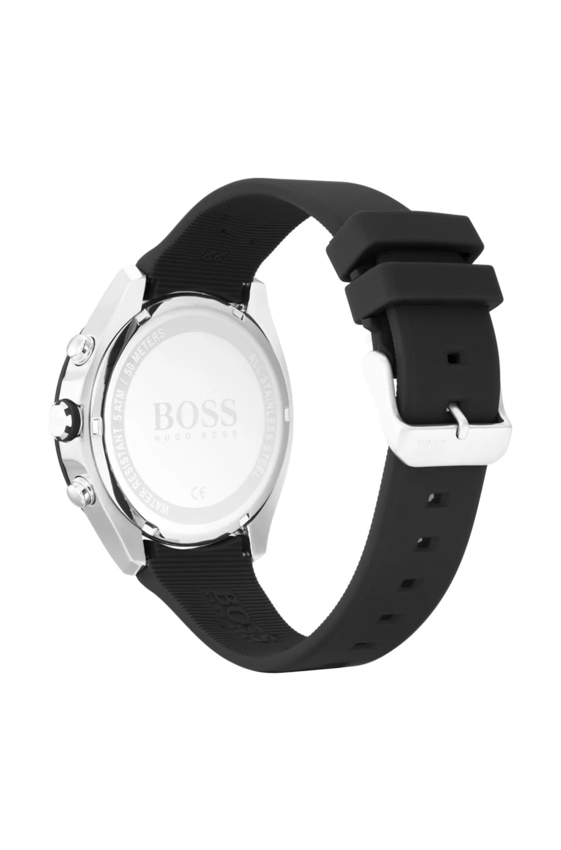 HUGO BOSS Chronograph Watch With Textured Dial And Branded Silicone Strap Assorted-Pre-Pack Hot