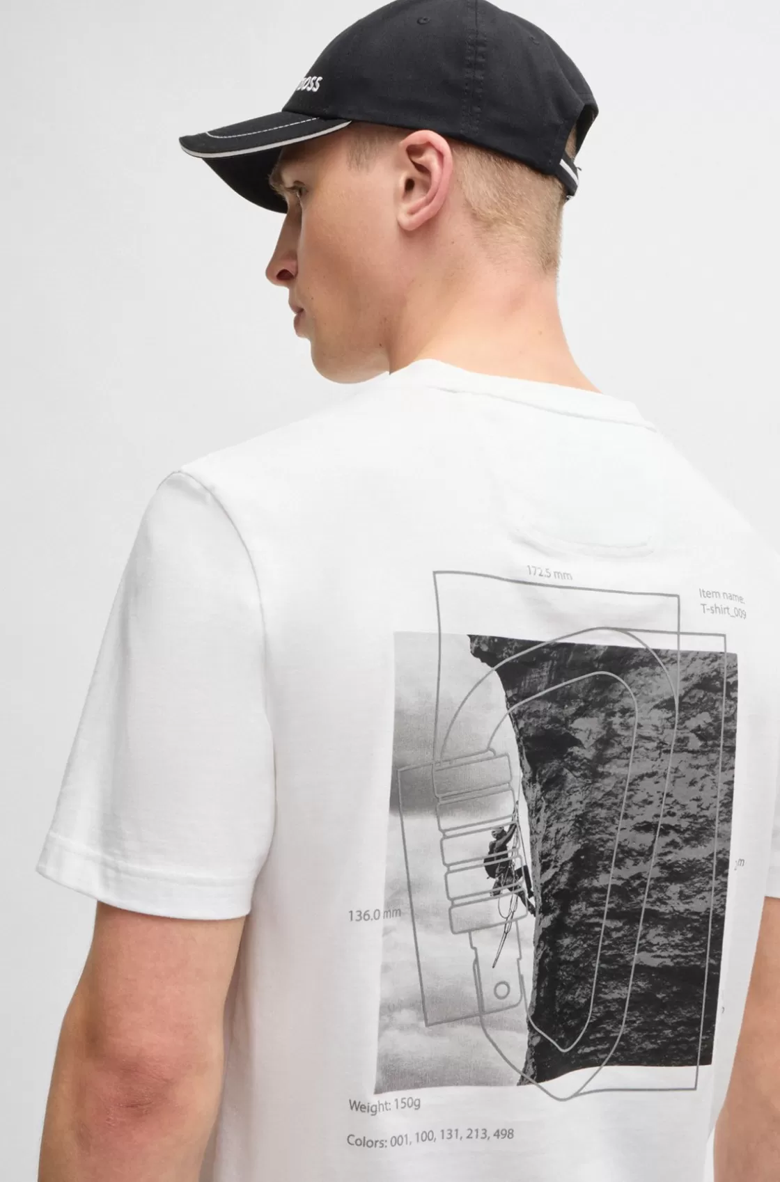 HUGO BOSS Cotton-jersey Regular-fit T-shirt With Carabiner Artwork White Cheap