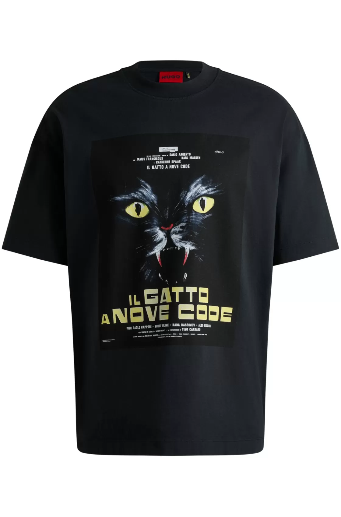 HUGO BOSS Cotton-jersey T-shirt With 70s Film Artwork Black Fashion