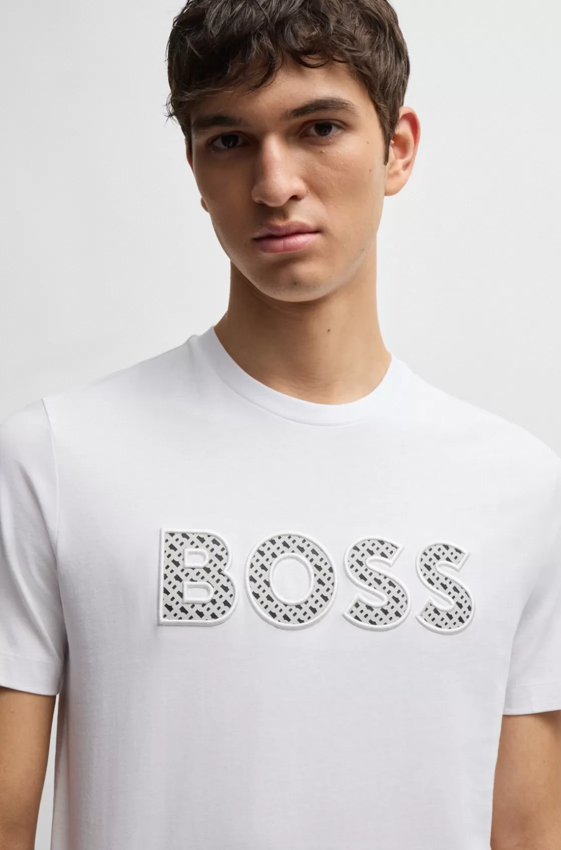 HUGO BOSS Cotton-jersey T-shirt With Logo Detail White Best