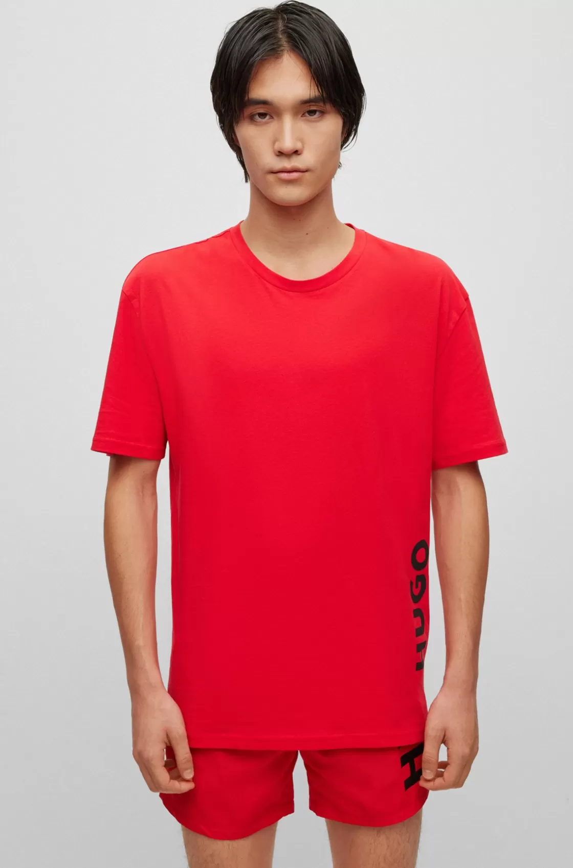 HUGO BOSS Cotton-jersey T-shirt With SPF 50+ UV Protection light pink Shop